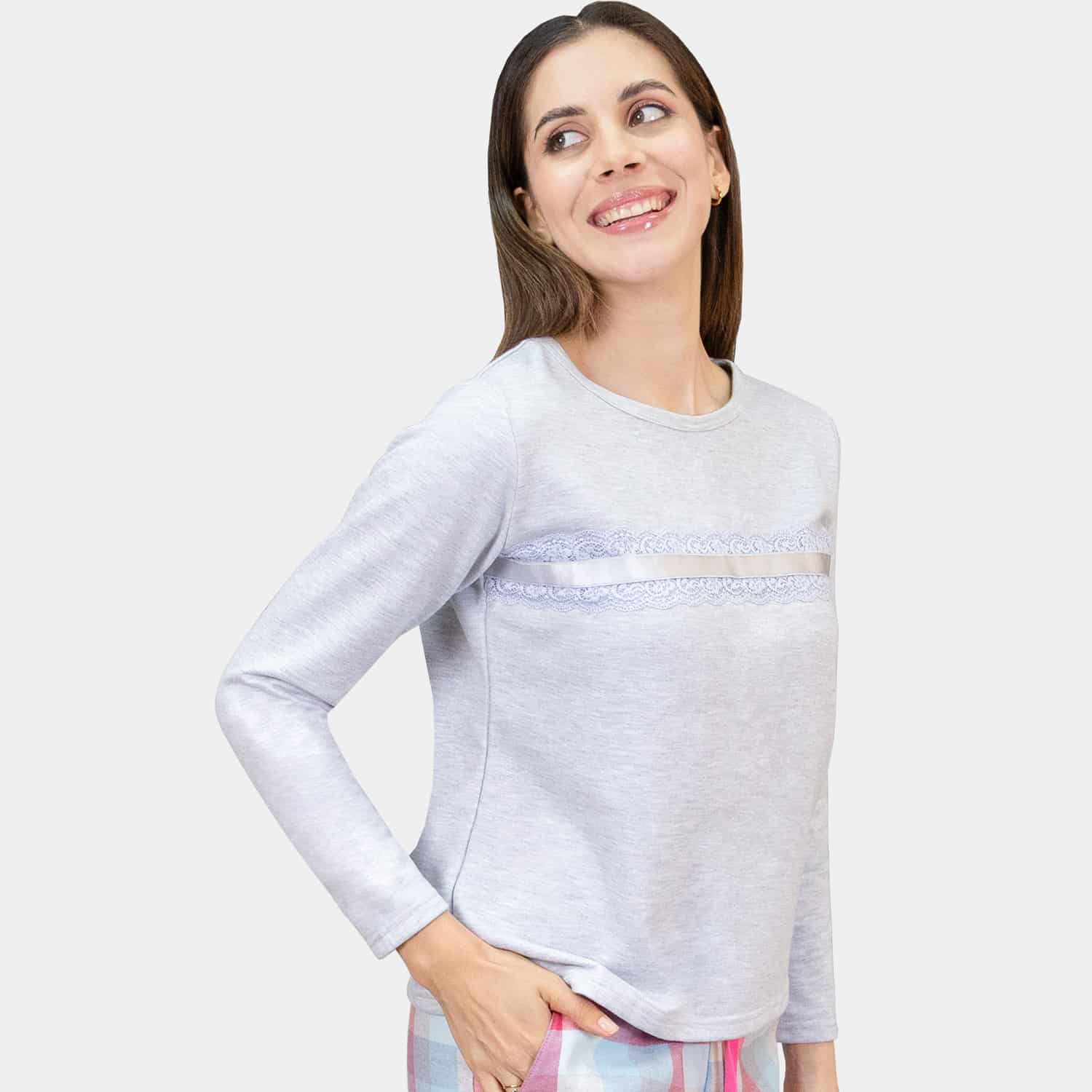 Polo Manga Larga F/T para Dama