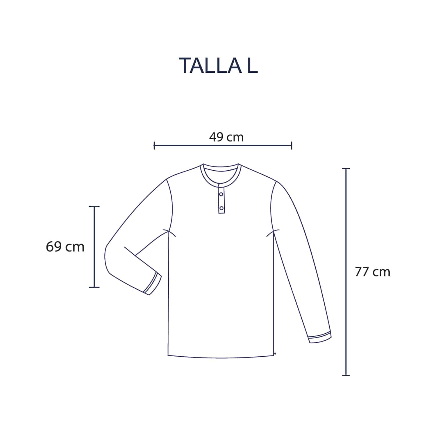 Polo Manga Larga F/T para Hombre