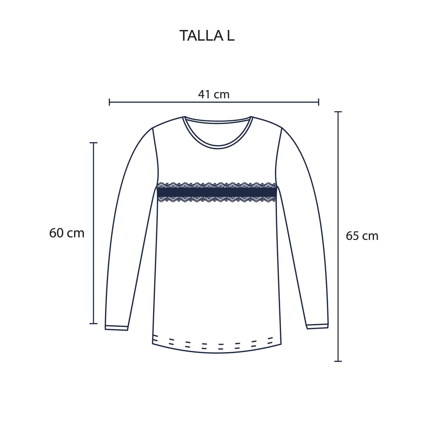 Polo Manga Larga F/T para Dama