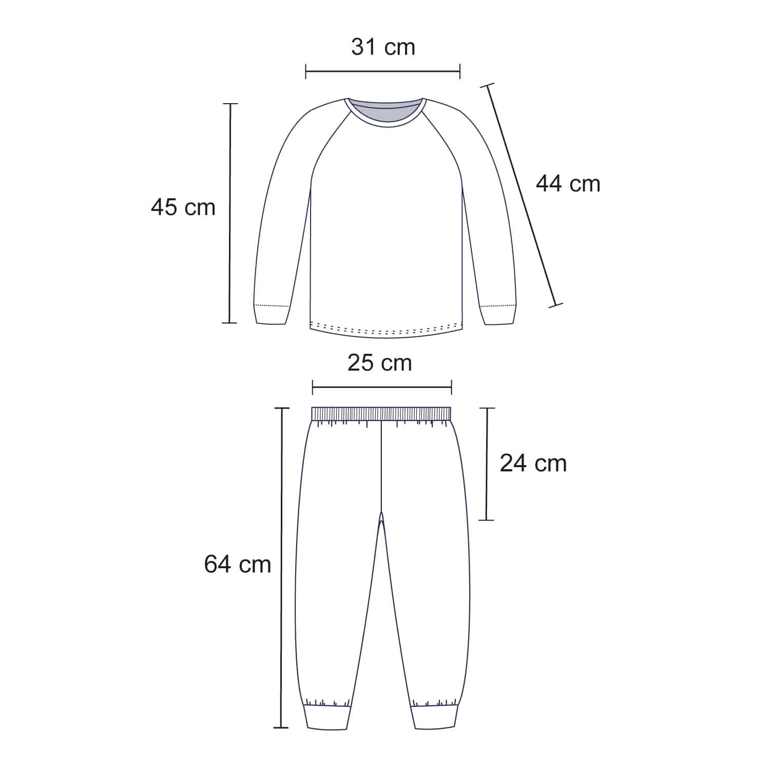 Conjunto Manga Larga de Invierno para Niñas