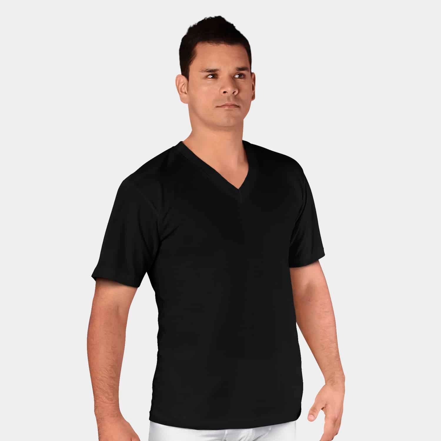 Polo Cuello V Manga Corta para Hombre