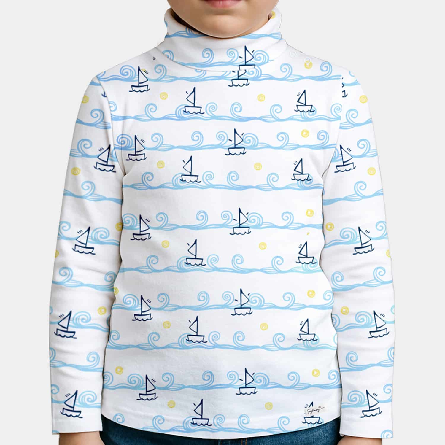 Cafarena Manga Larga  Estampado Unisex Talla 2