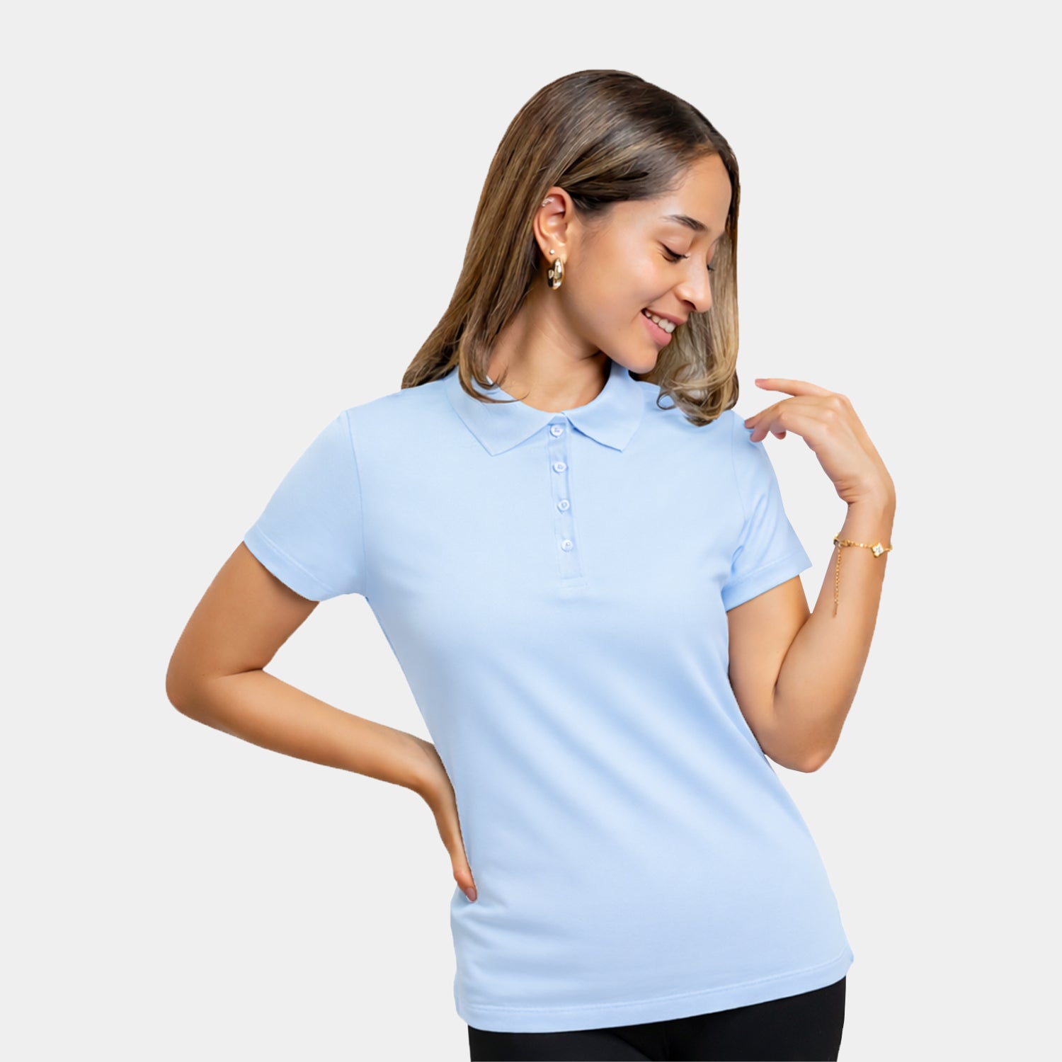 Polo Camisero con Botones para Dama - Colección Pima
