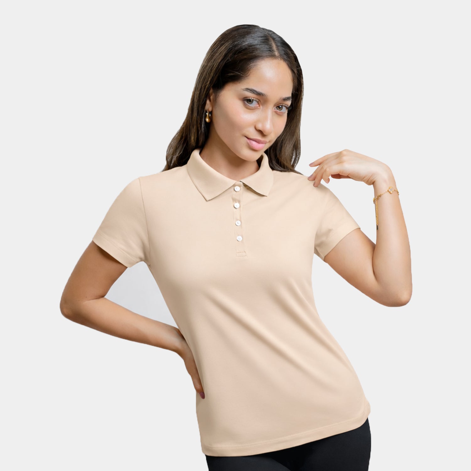 Polo Camisero con Botones para Dama - Colección Pima