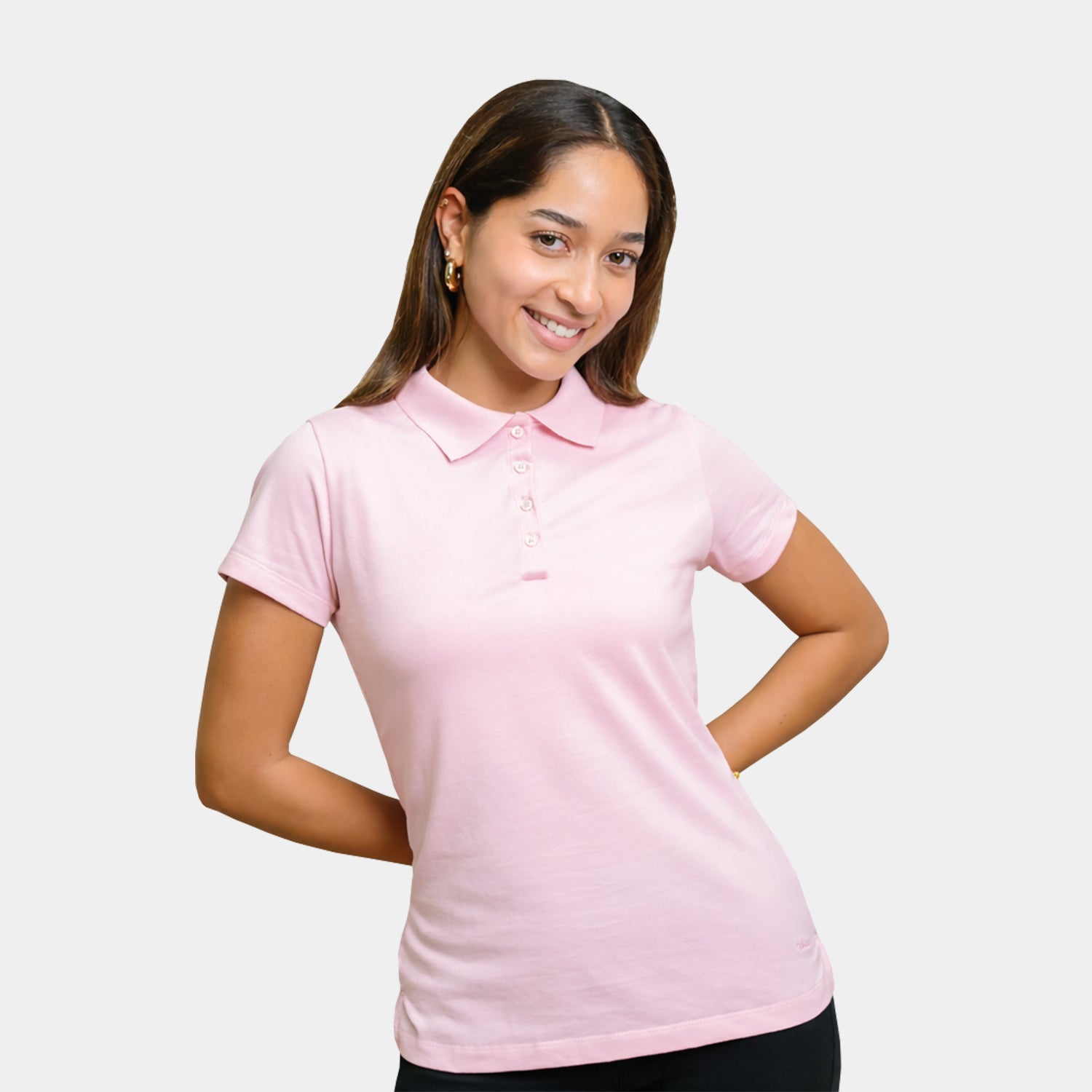 Polo Camisero con Botones para Dama - Colección Pima