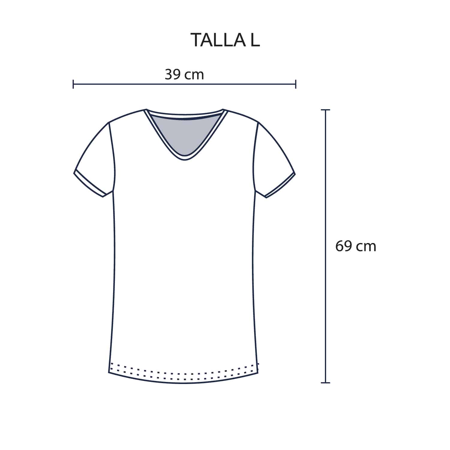 Polo Cuello V para Dama.