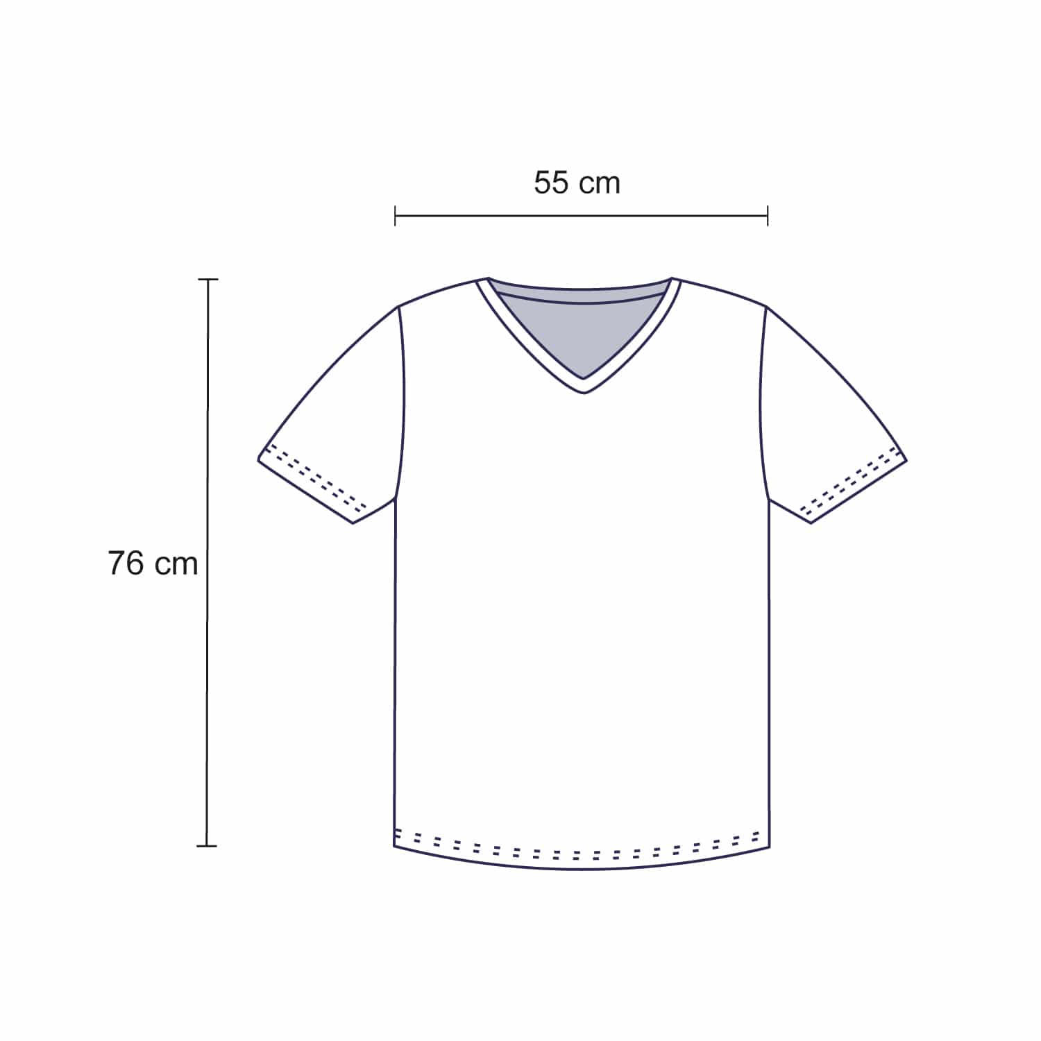 Polo Cuello V Manga Corta para Adultos – Pack x3