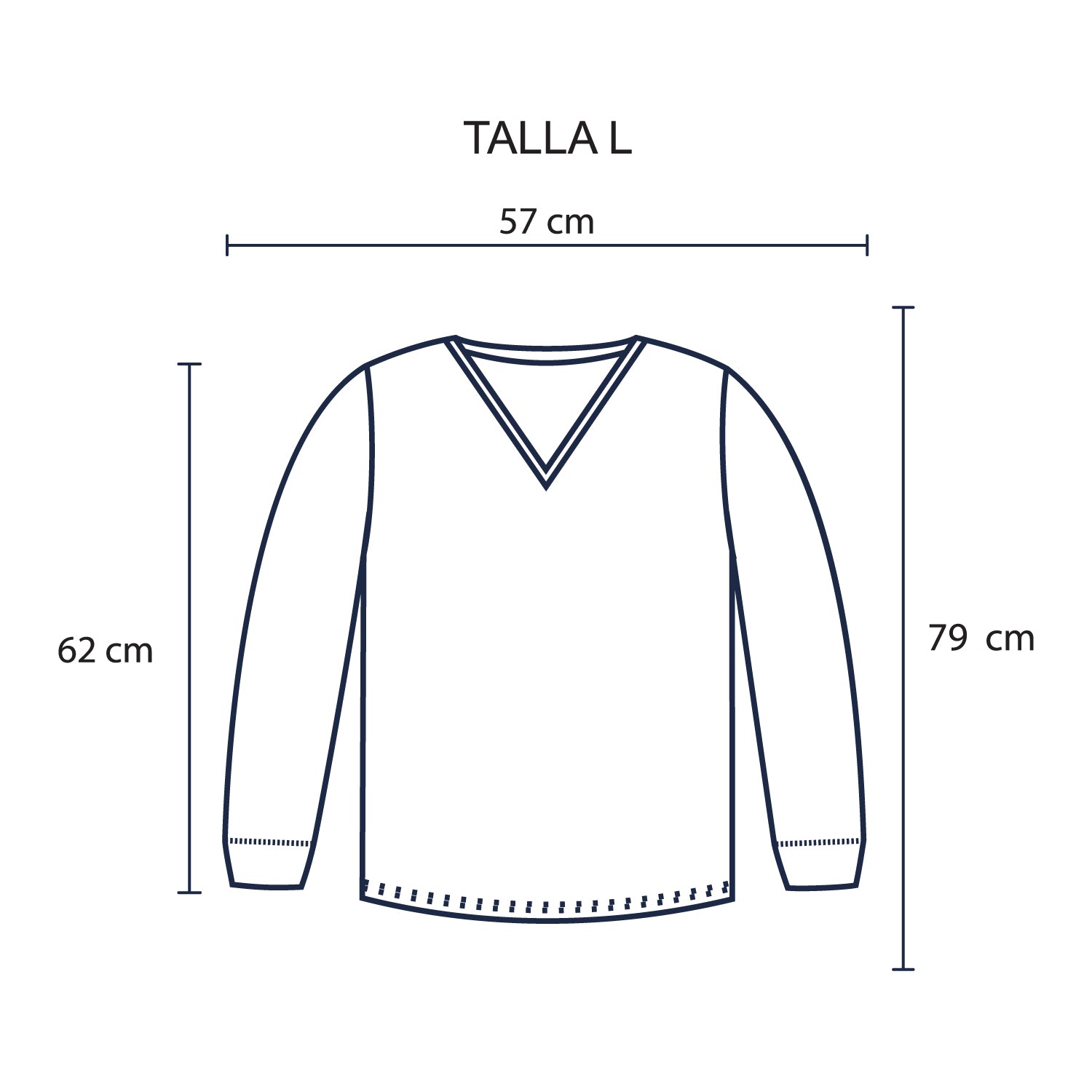 Polo Cuello V para Hombre Manga Larga de Invierno
