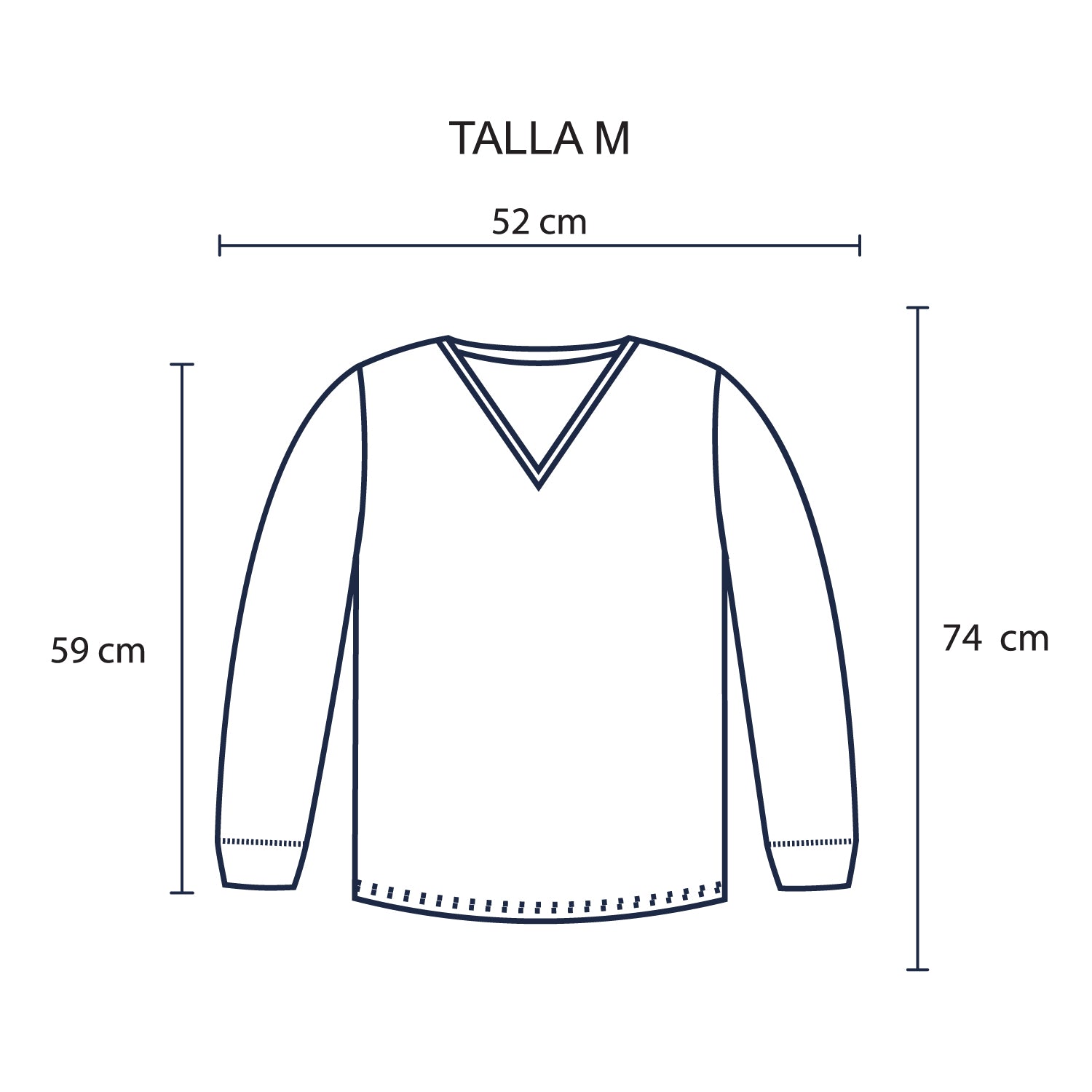 Polo Cuello V para Hombre Manga Larga de Invierno