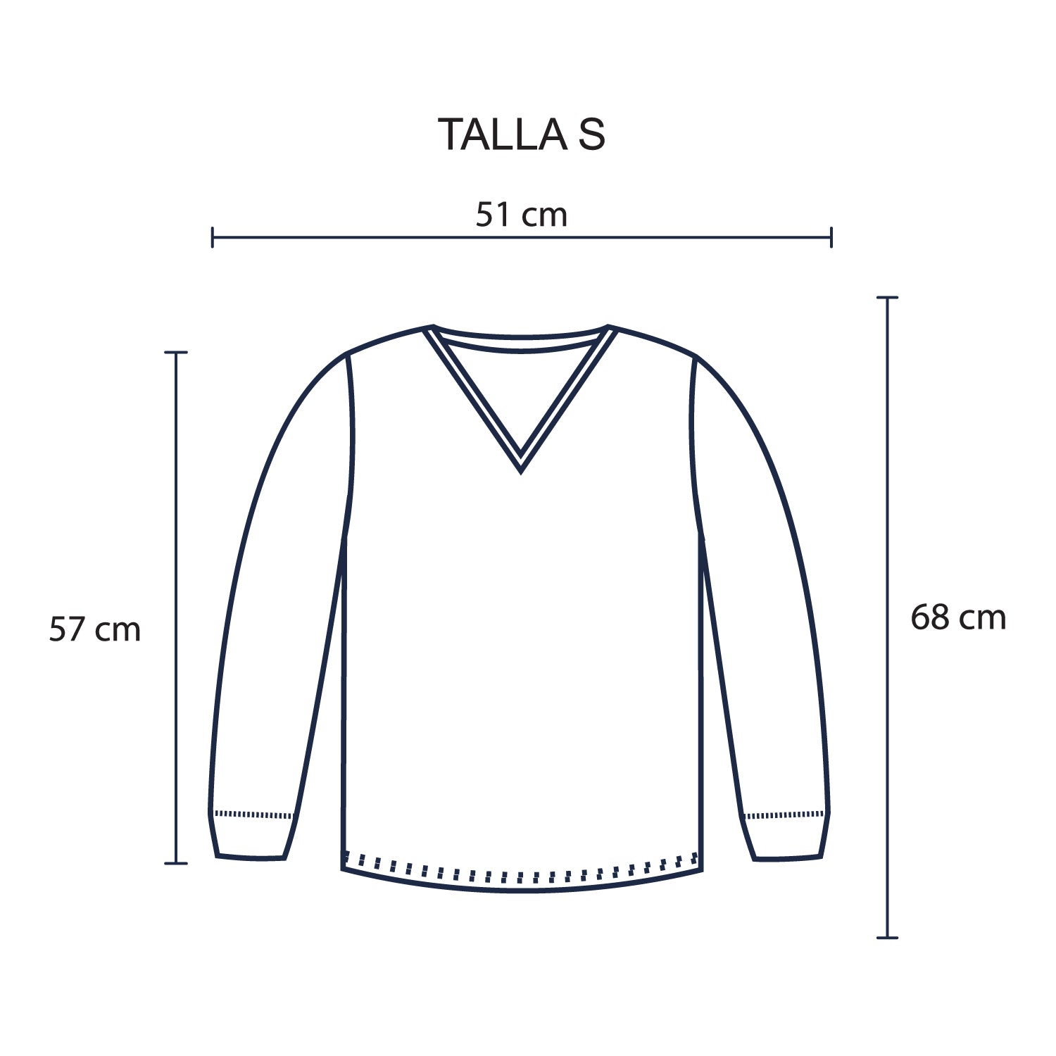Polo Cuello V para Hombre Manga Larga de Invierno