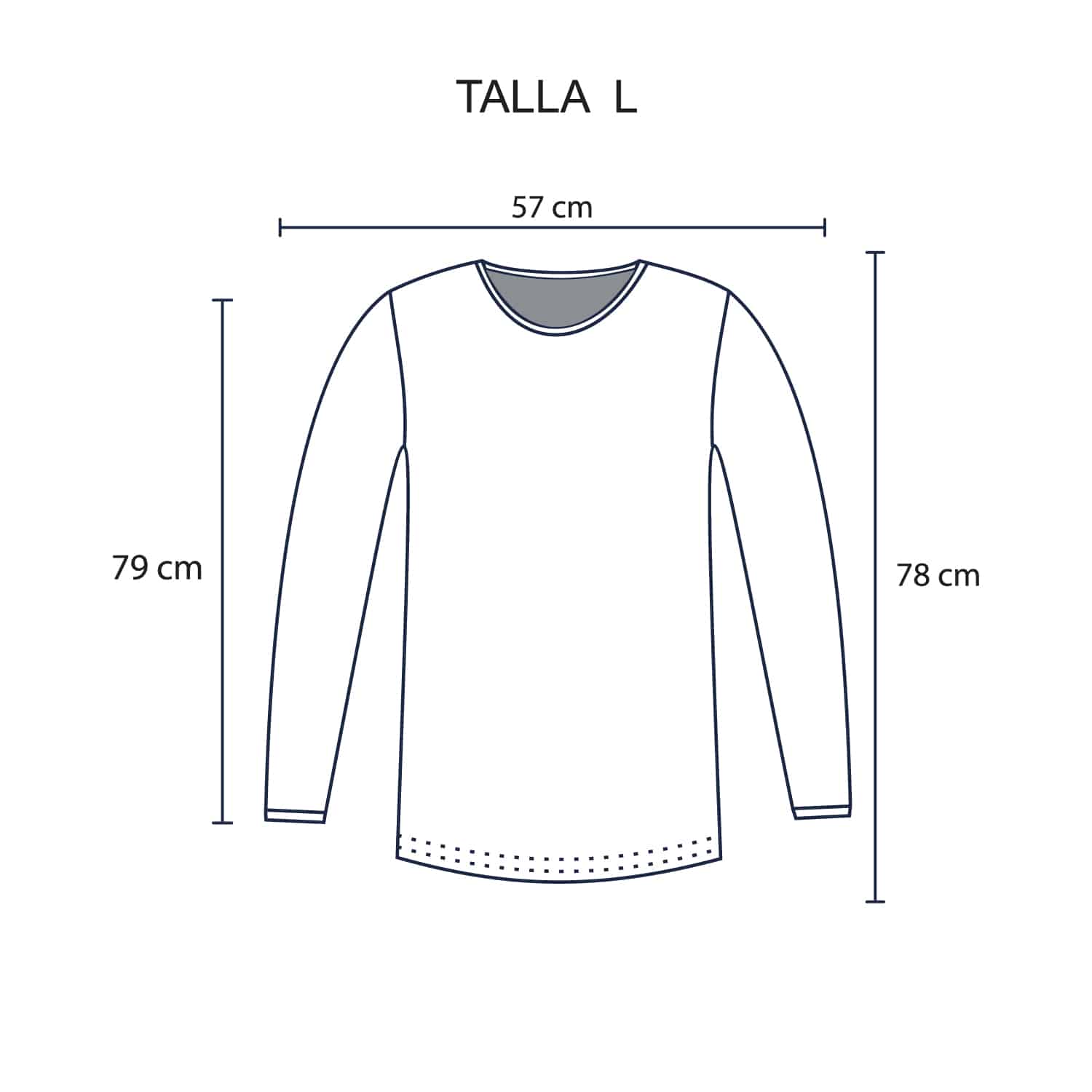 Polo Manga Larga Jeans para Hombre