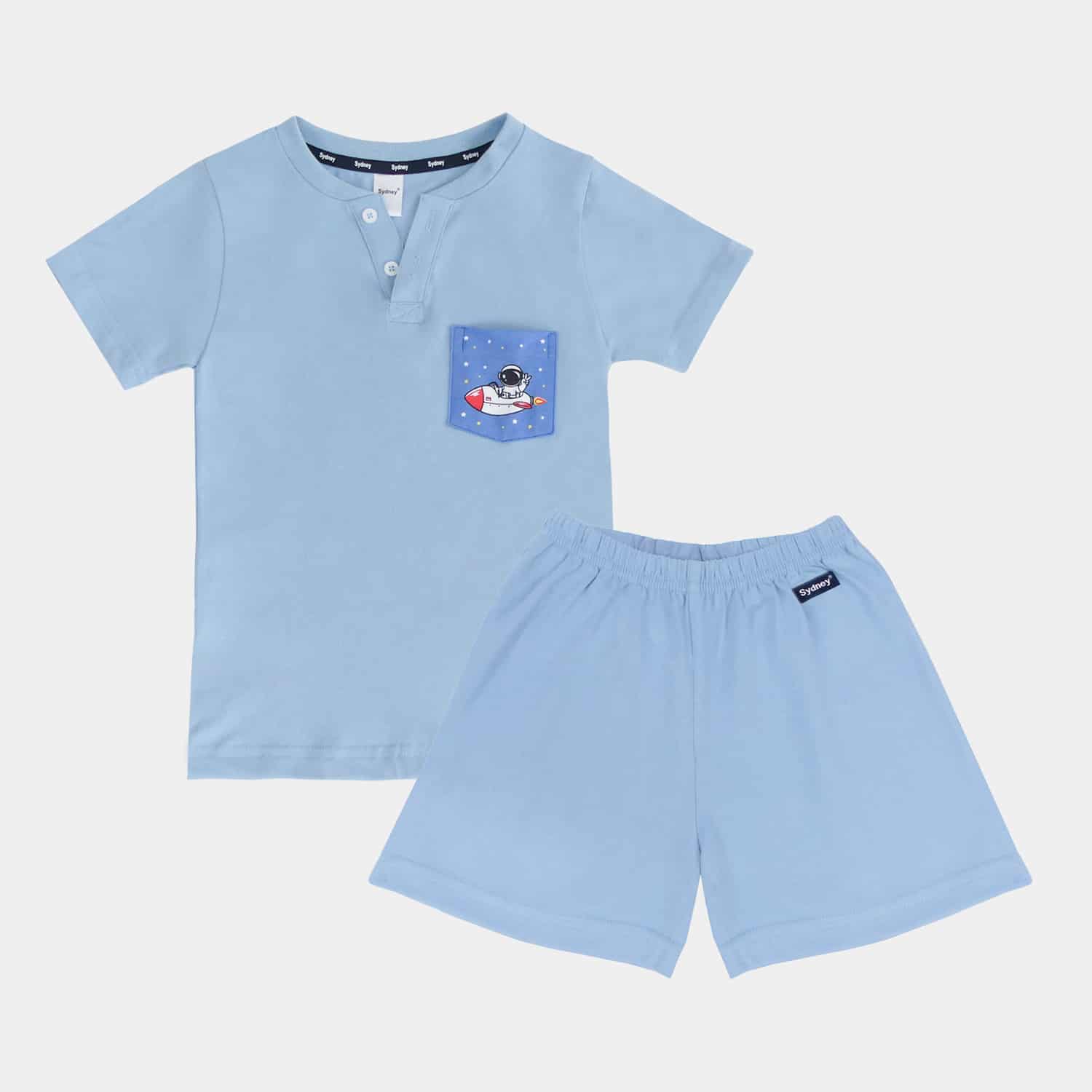 Conjunto Estampado Cuello V C/bolsillo para Niños