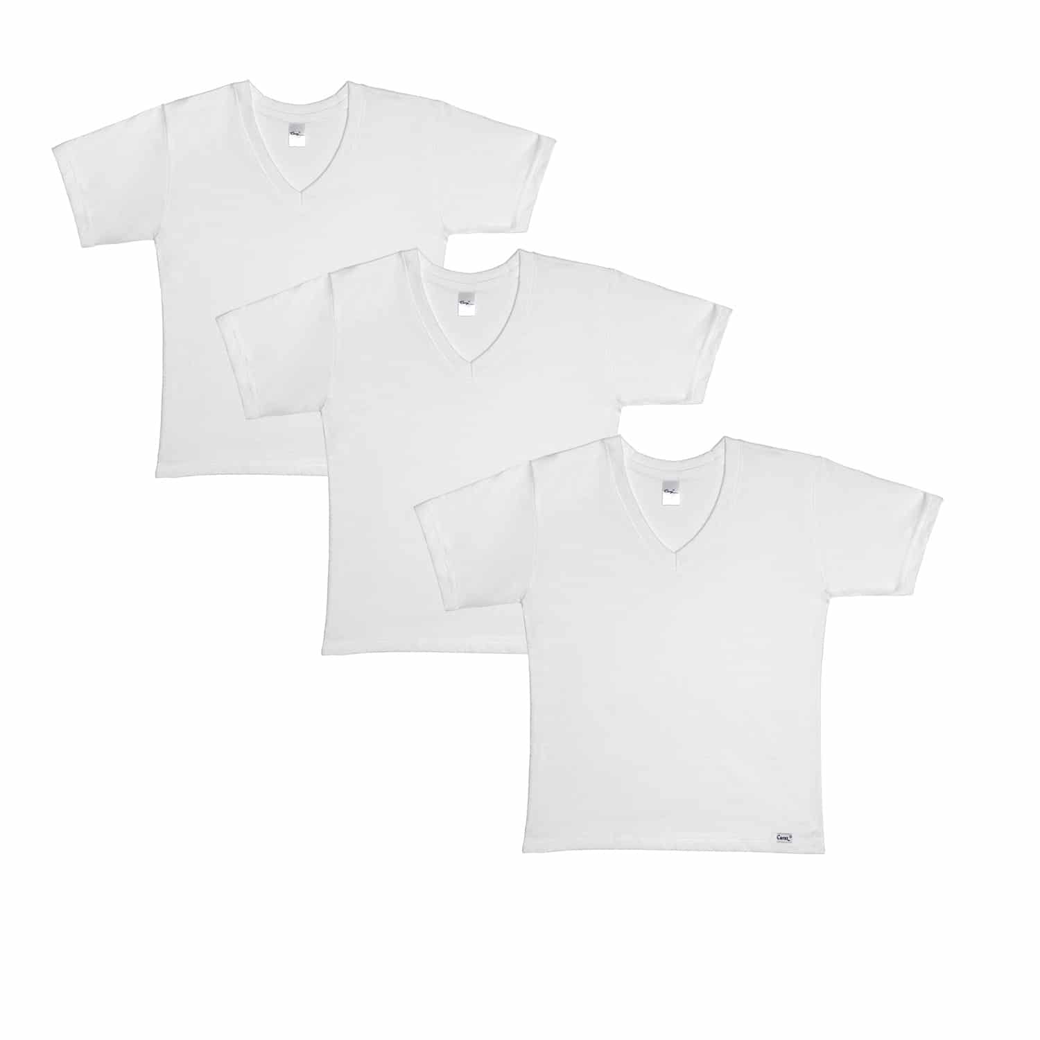 Polo Cuello V Manga Corta para Adultos – Pack x3