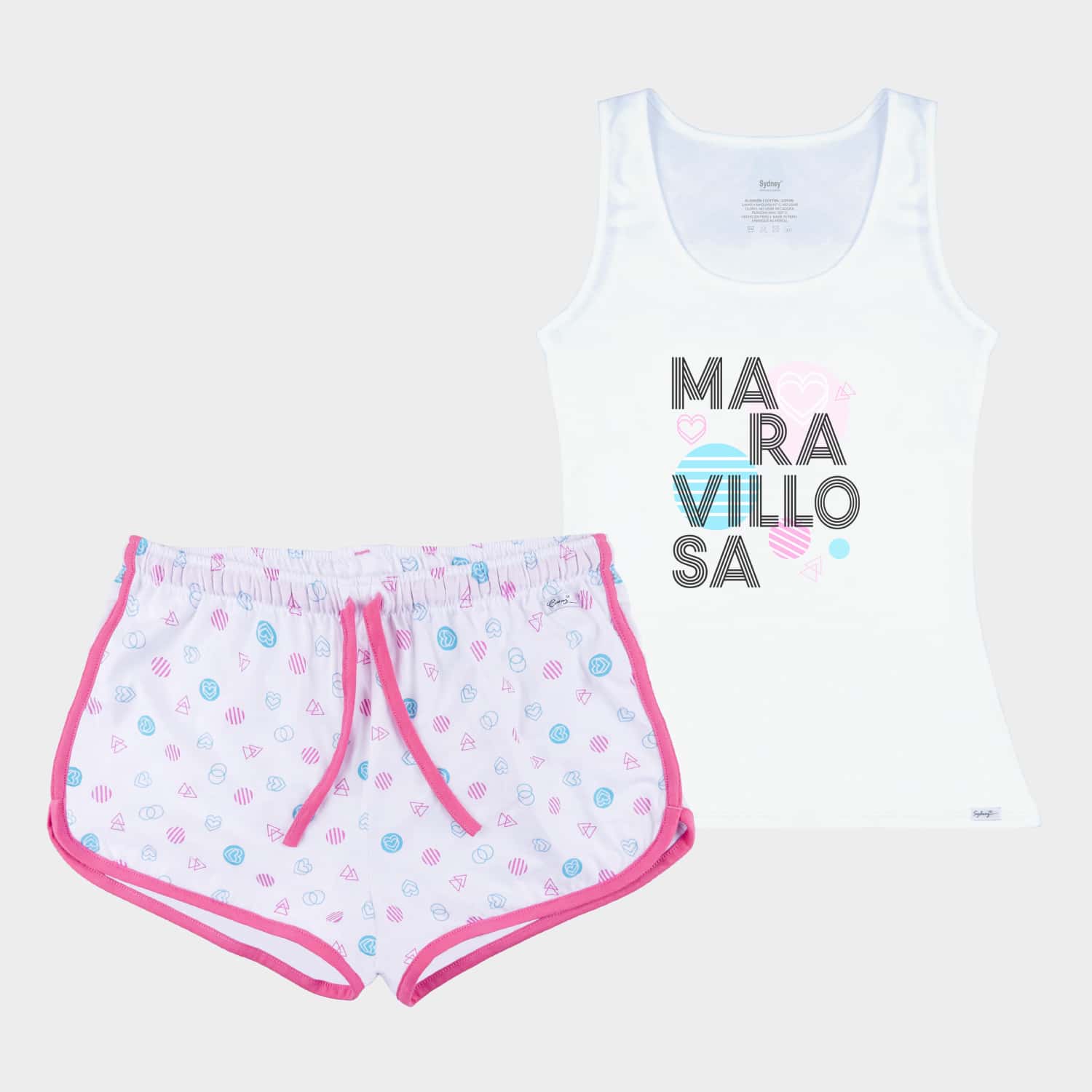 Pijama Corto Estampado para Mujer