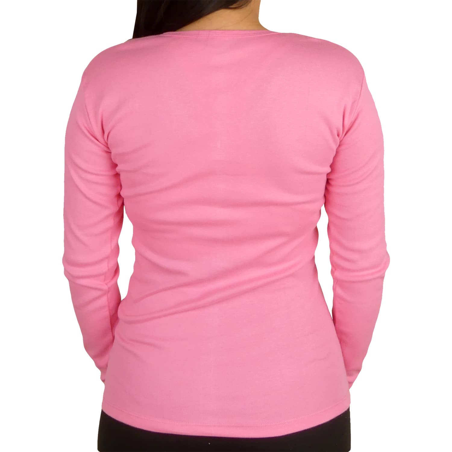Polo Cuello V Manga Larga Mujer