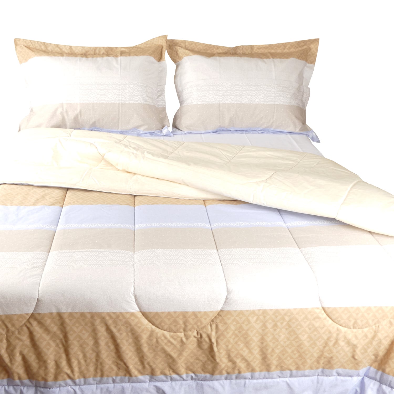 Edredón Antialérgico Rayas Beige