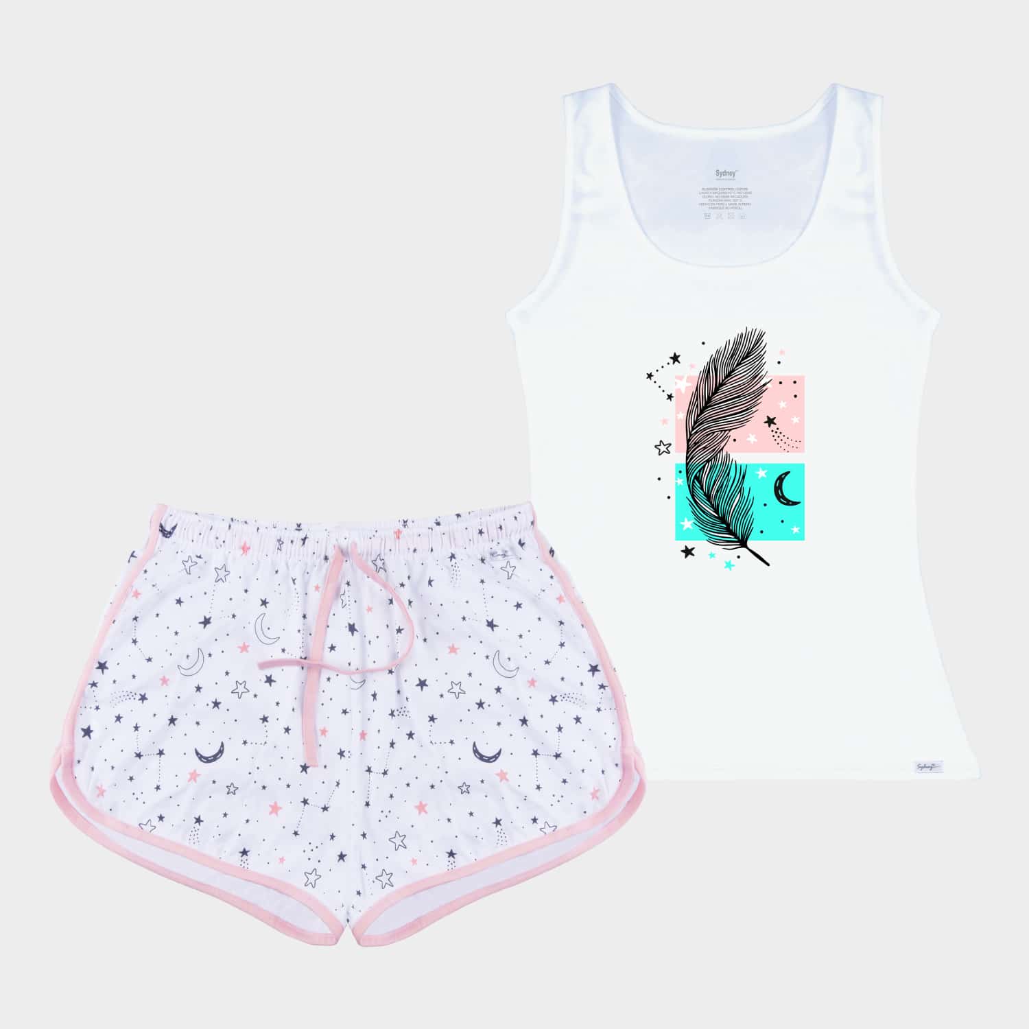 Pijama Corto Estampado para Mujer