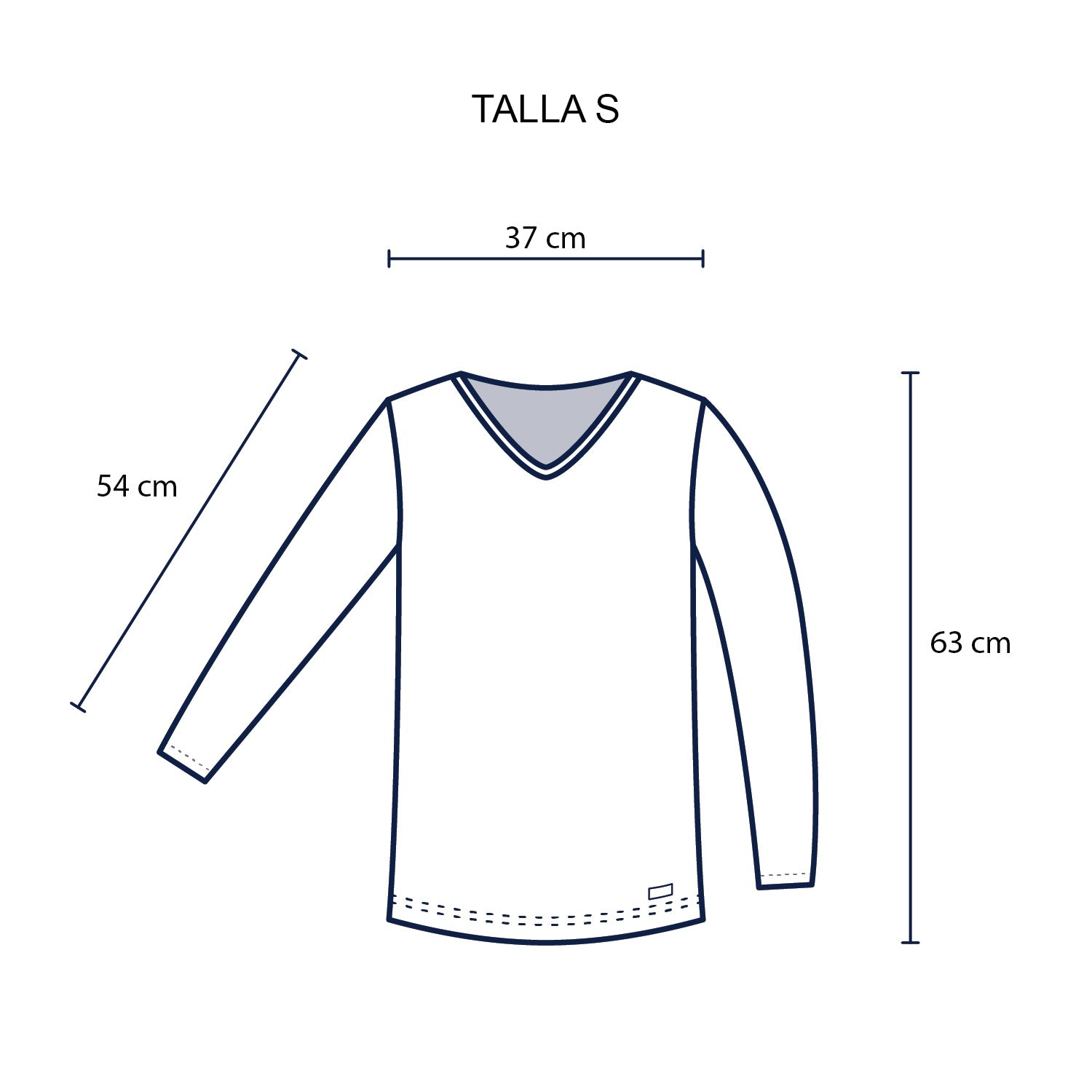 Polo Cuello V Manga Larga Hombre
