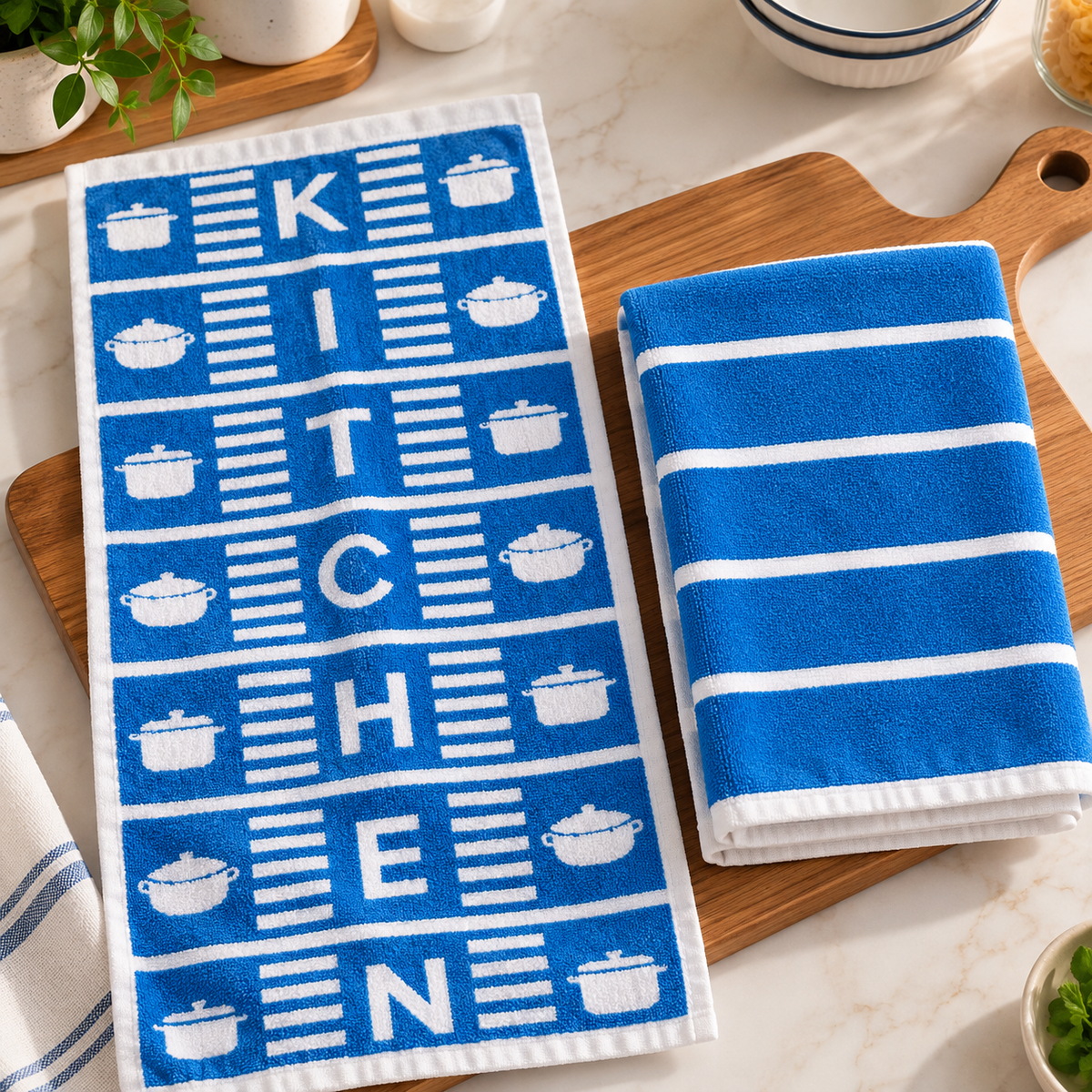 Paño Cocina Felpa Diseño Kitchen Pack x2