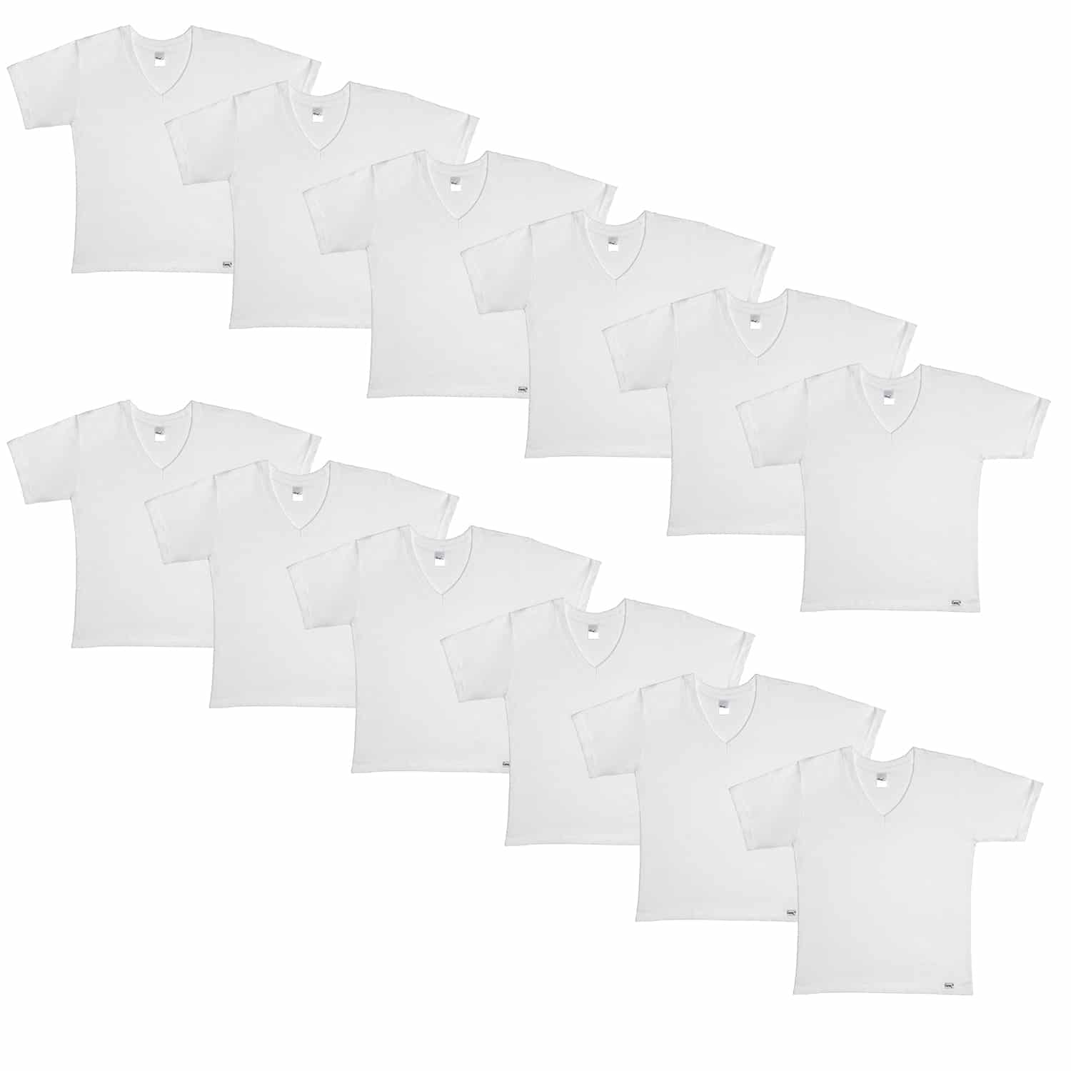Polo Cuello V Manga Corta para Adultos – Pack x12