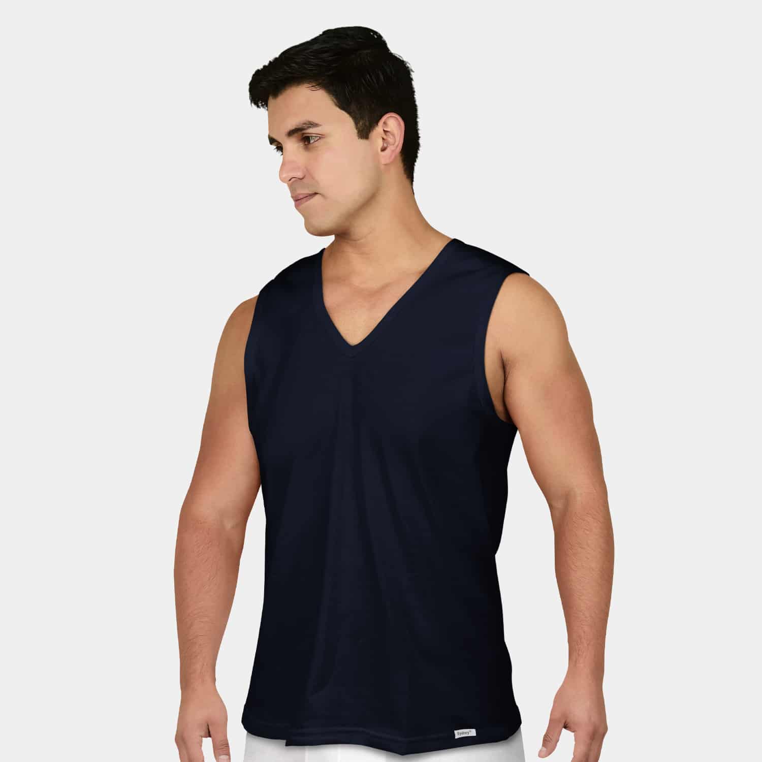 Polo Cuello V para Hombre sin Manga