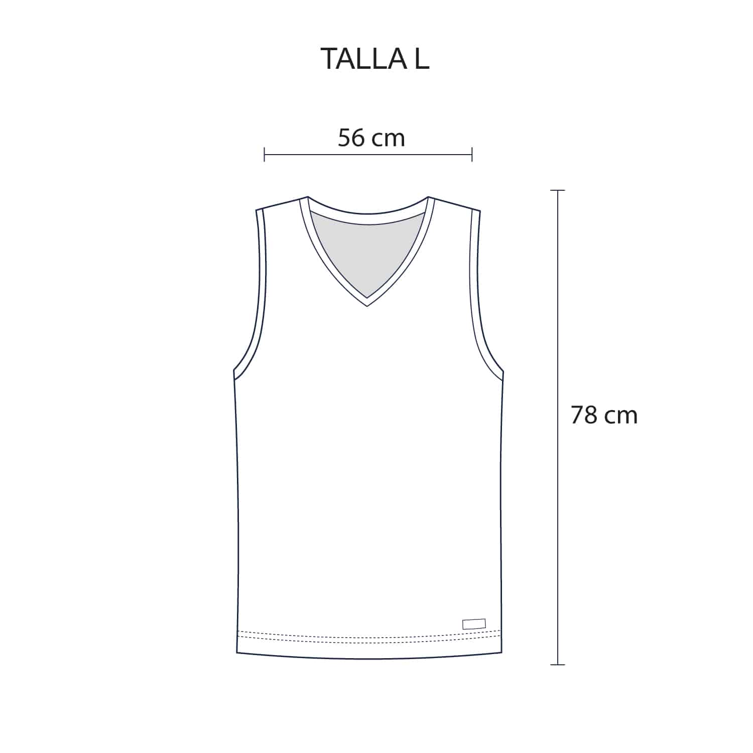Polo Cuello V para Hombre sin Manga