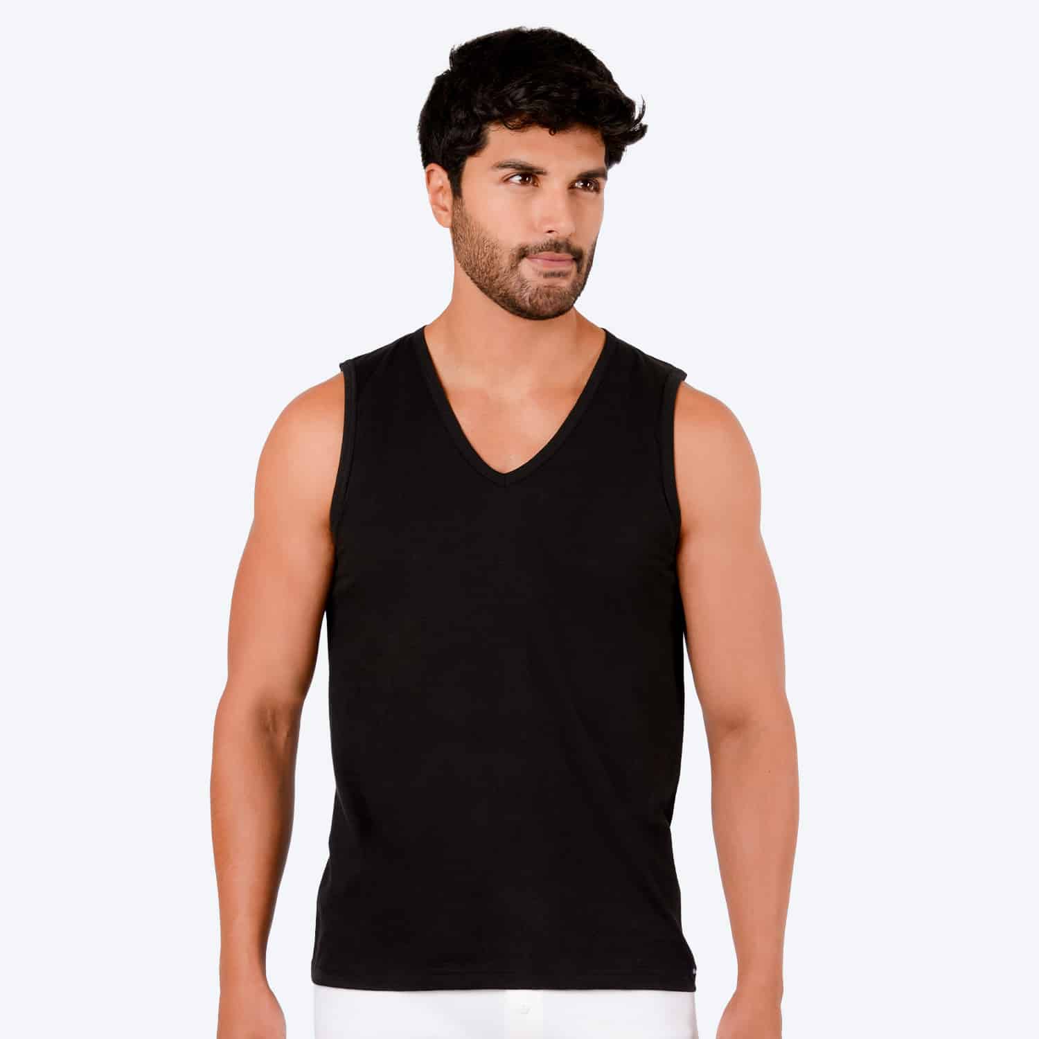 Polo Cuello V para Hombre sin Manga