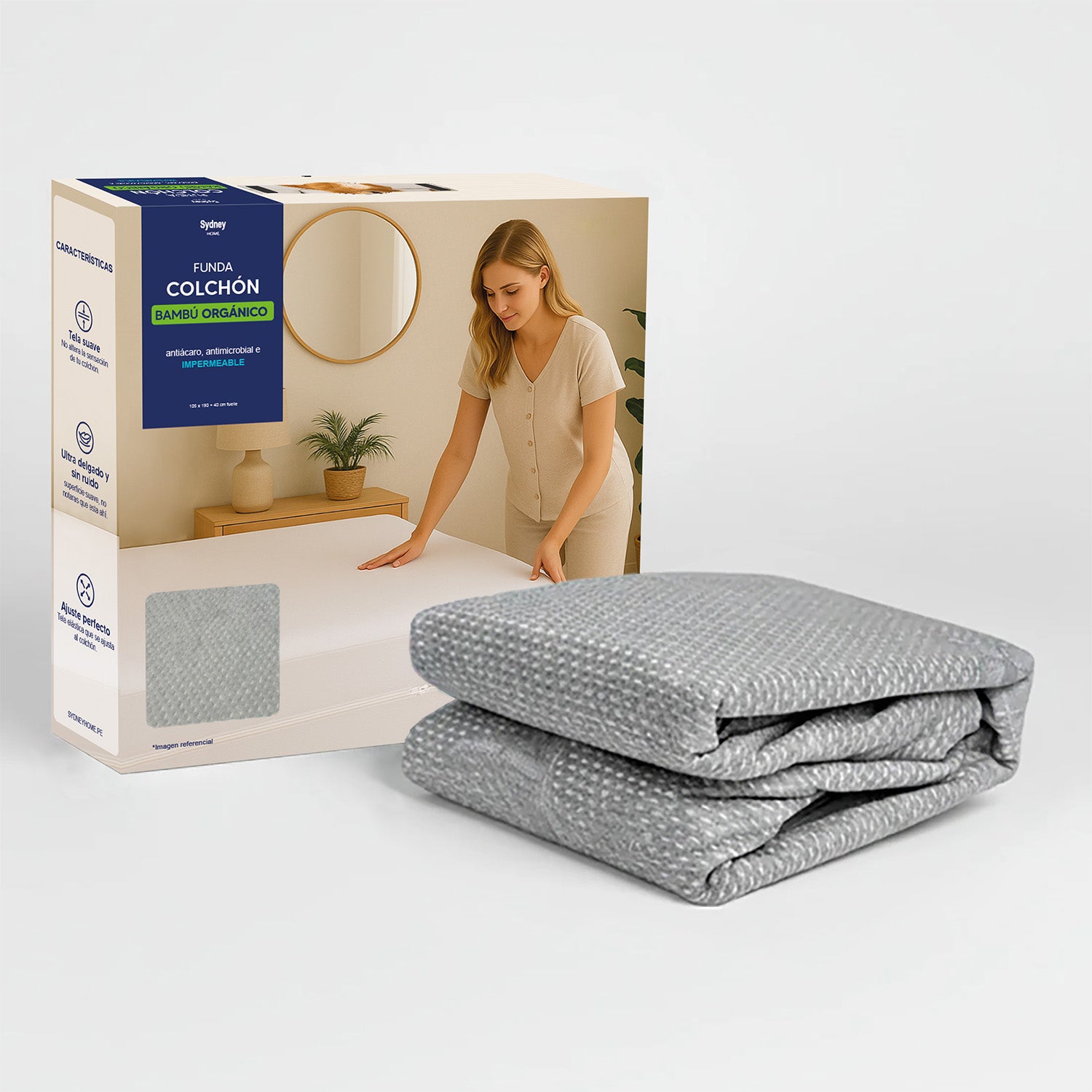 Funda de Colchón Antiácaros Impermeable de Bambú