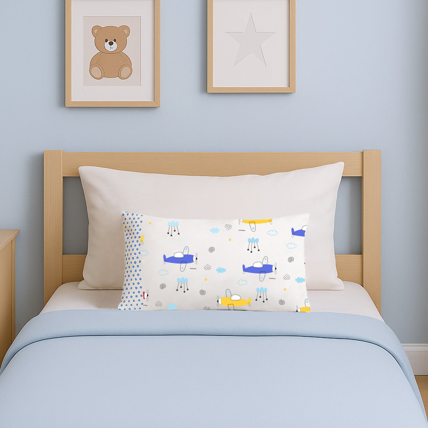 Almohada Cuna + Funda Antiácaros y Antialérgico 29x44