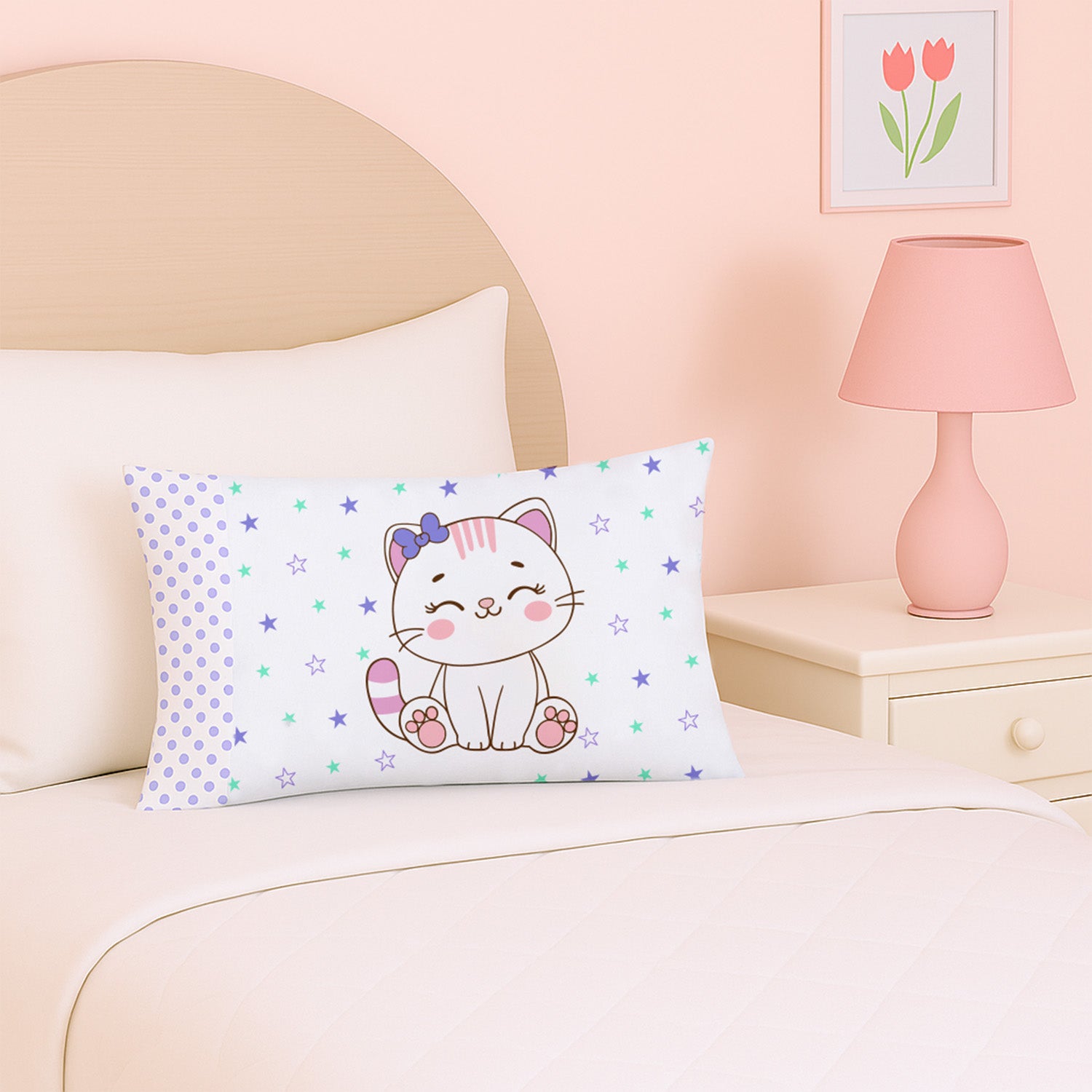 Almohada Cuna + Funda Antiácaros y Antialérgico 29x44