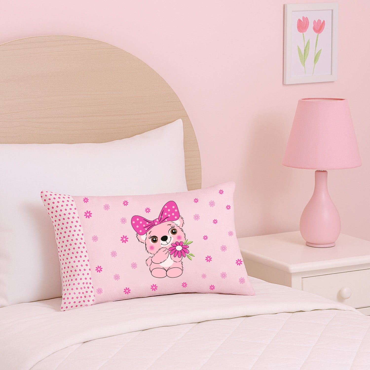 Almohada Cuna + Funda Antiácaros y Antialérgico 29x44