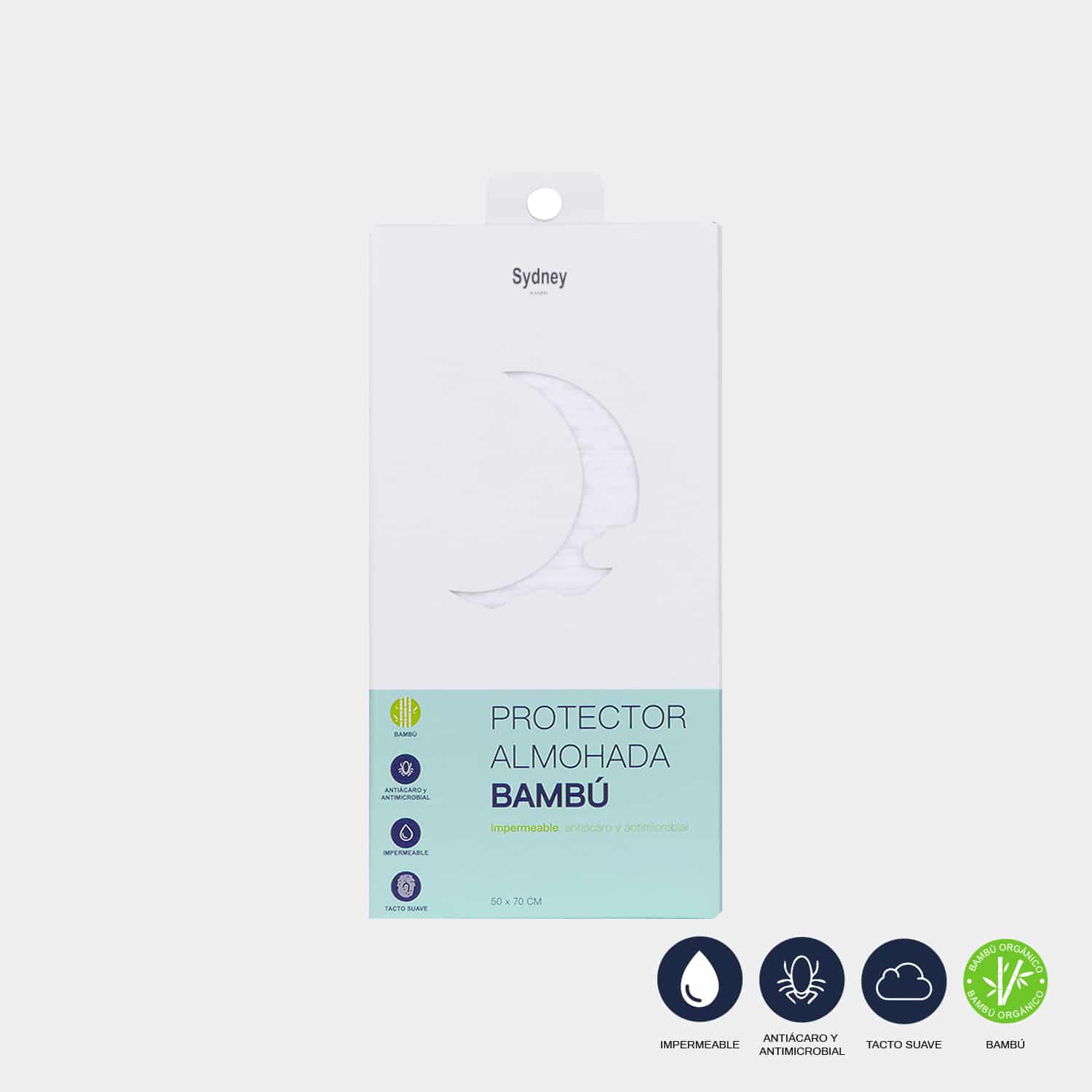 Protector de Almohada Antiácaros Impermeable de Bambú