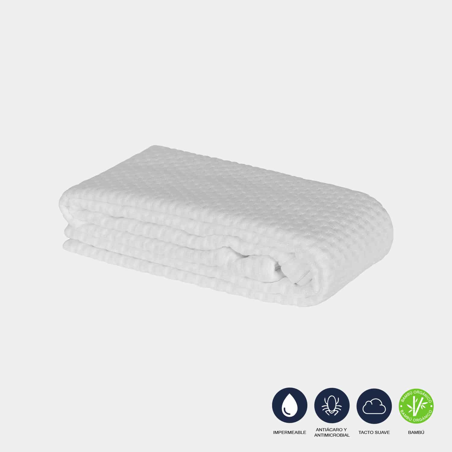 Protector de Almohada Antiácaros Impermeable de Bambú