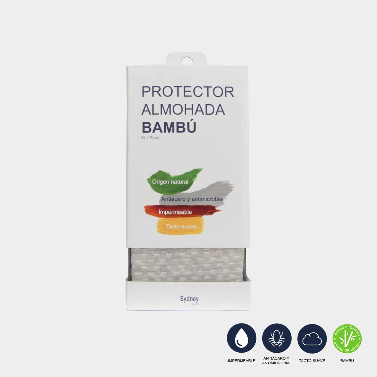 Protector de Almohada Antiácaros Impermeable de Bambú