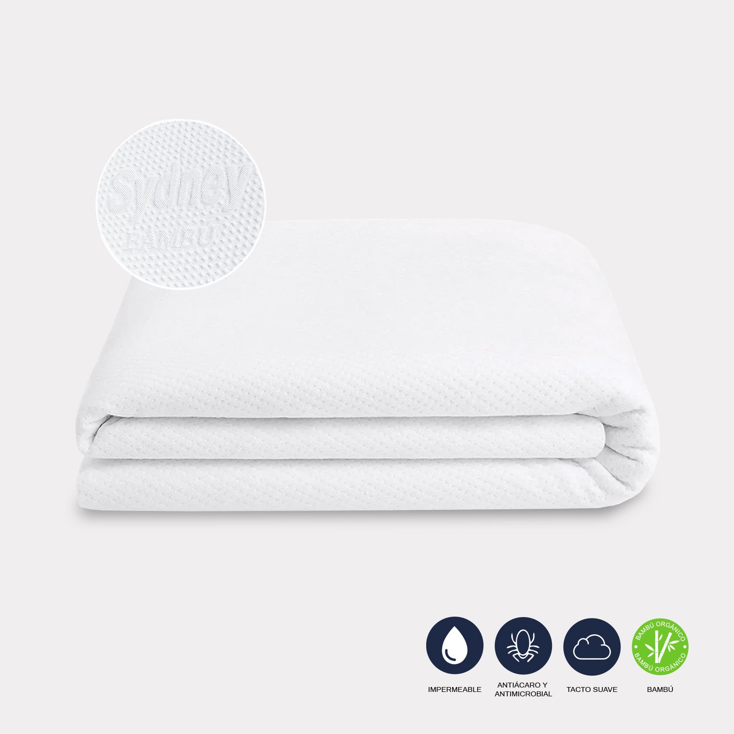 Protector de Colchón Antiácaros Impermeable de Bambú