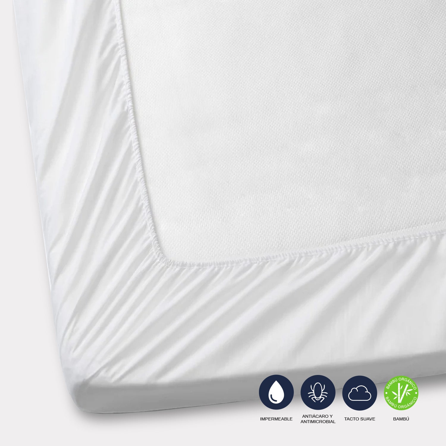 Protector de Colchón Antiácaros Impermeable de Bambú