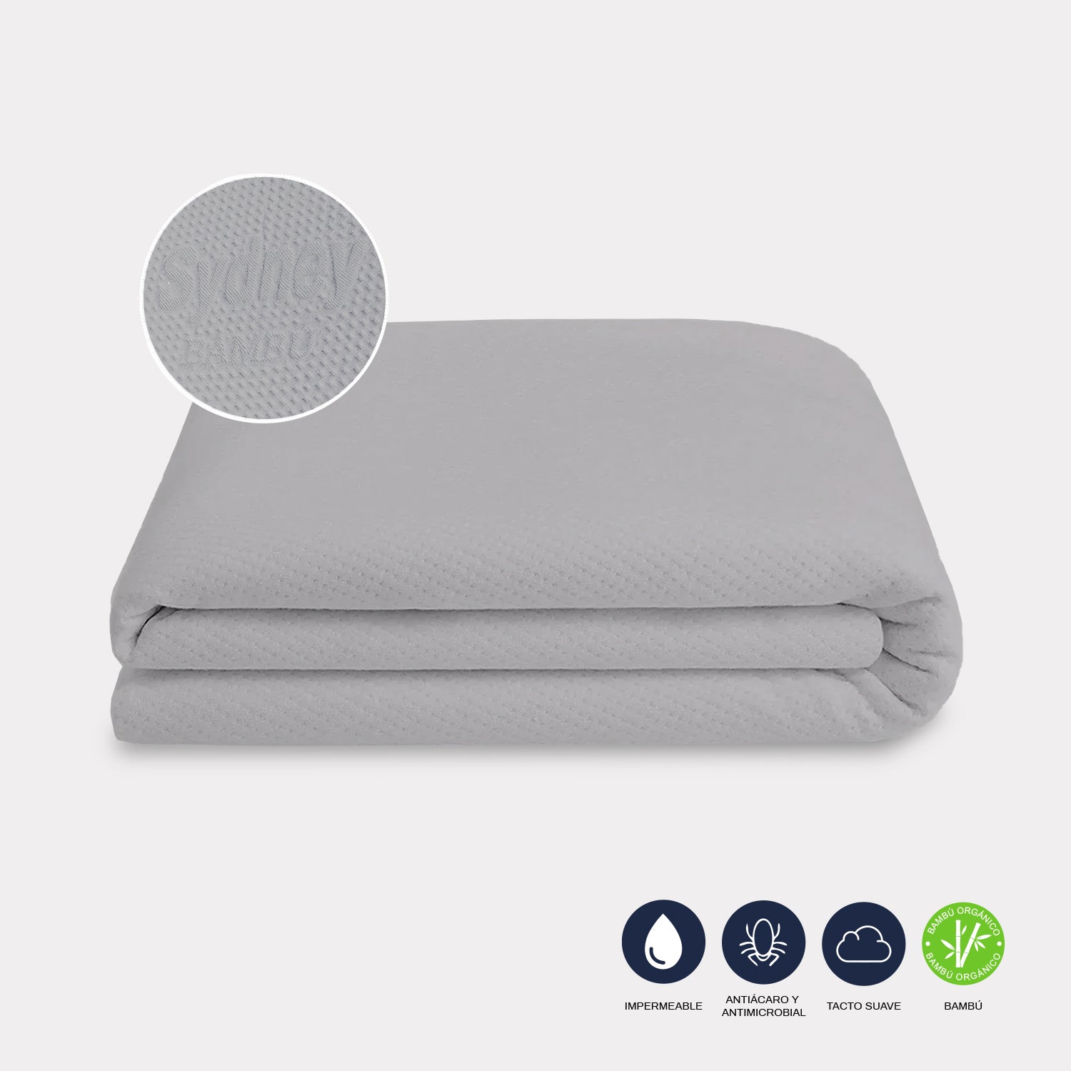 Protector de Colchón Antiácaros Impermeable de Bambú
