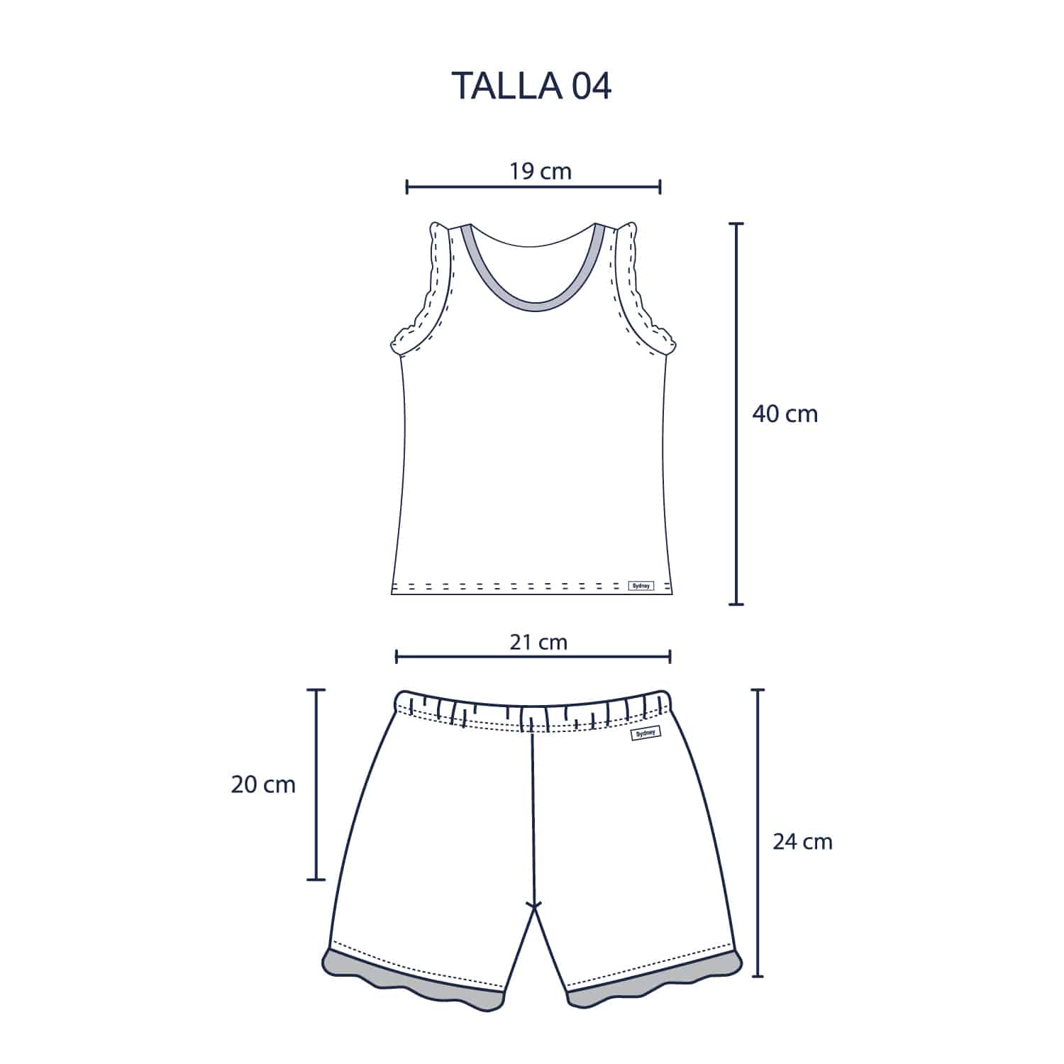 Conjunto de Verano sin Manga para Niñas
