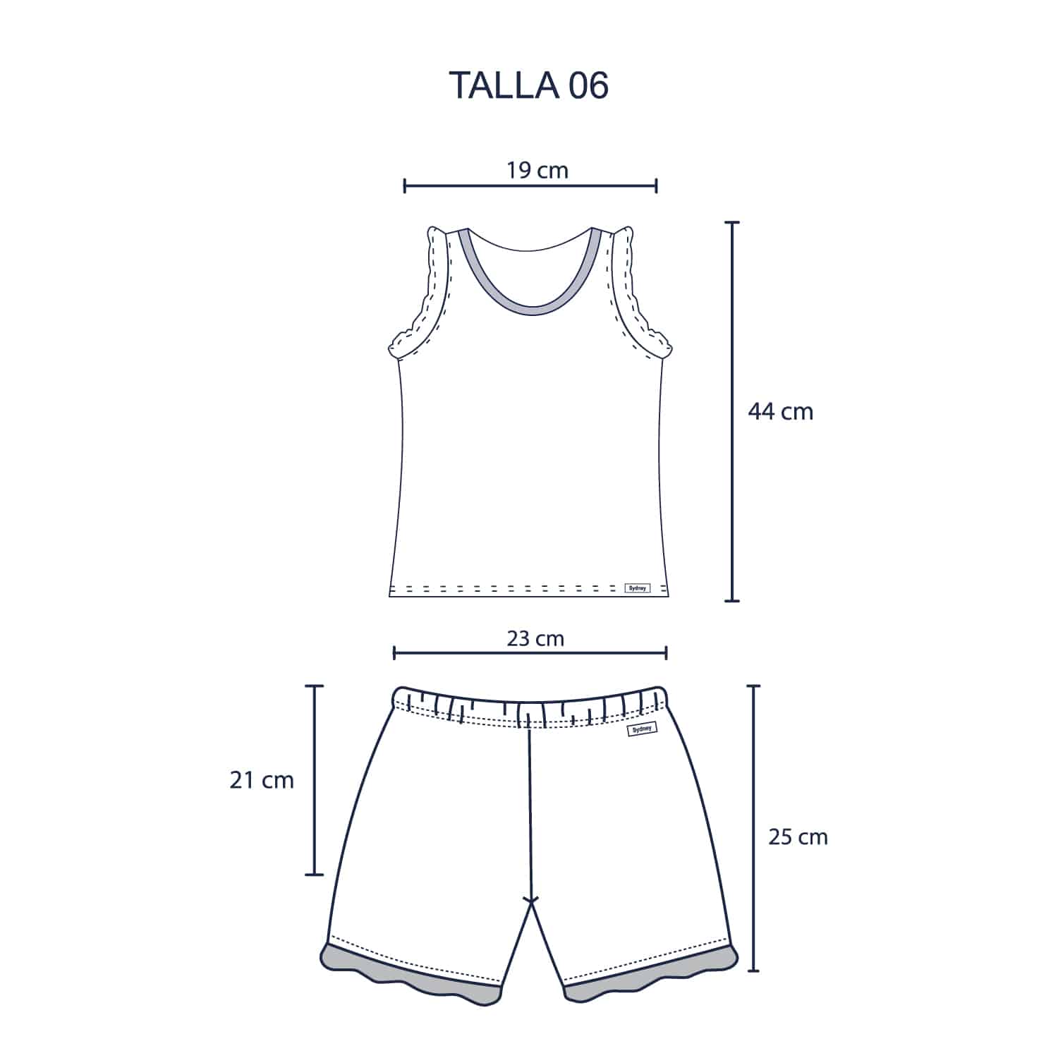 Conjunto de Verano sin Manga para Niñas