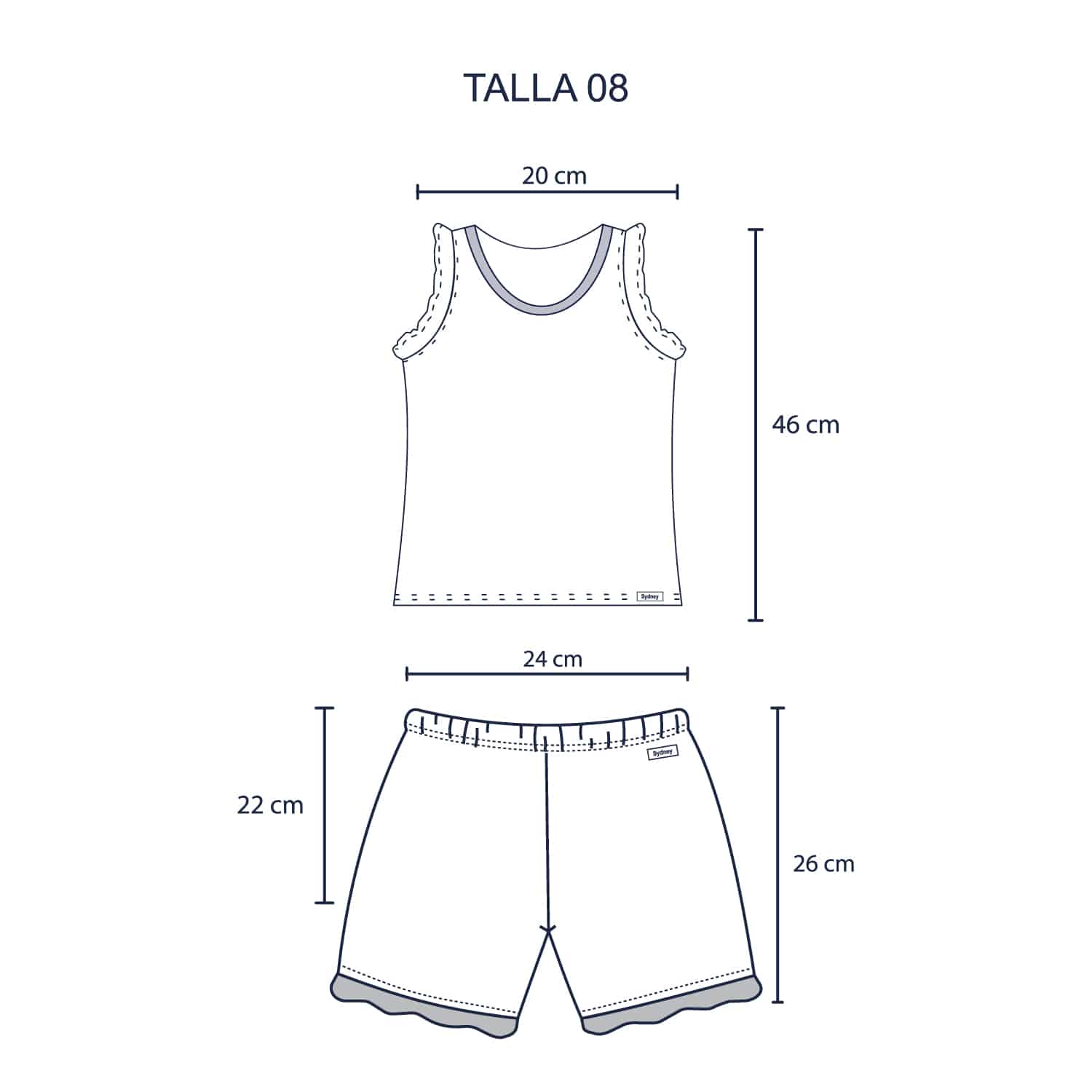 Conjunto de Verano sin Manga para Niñas