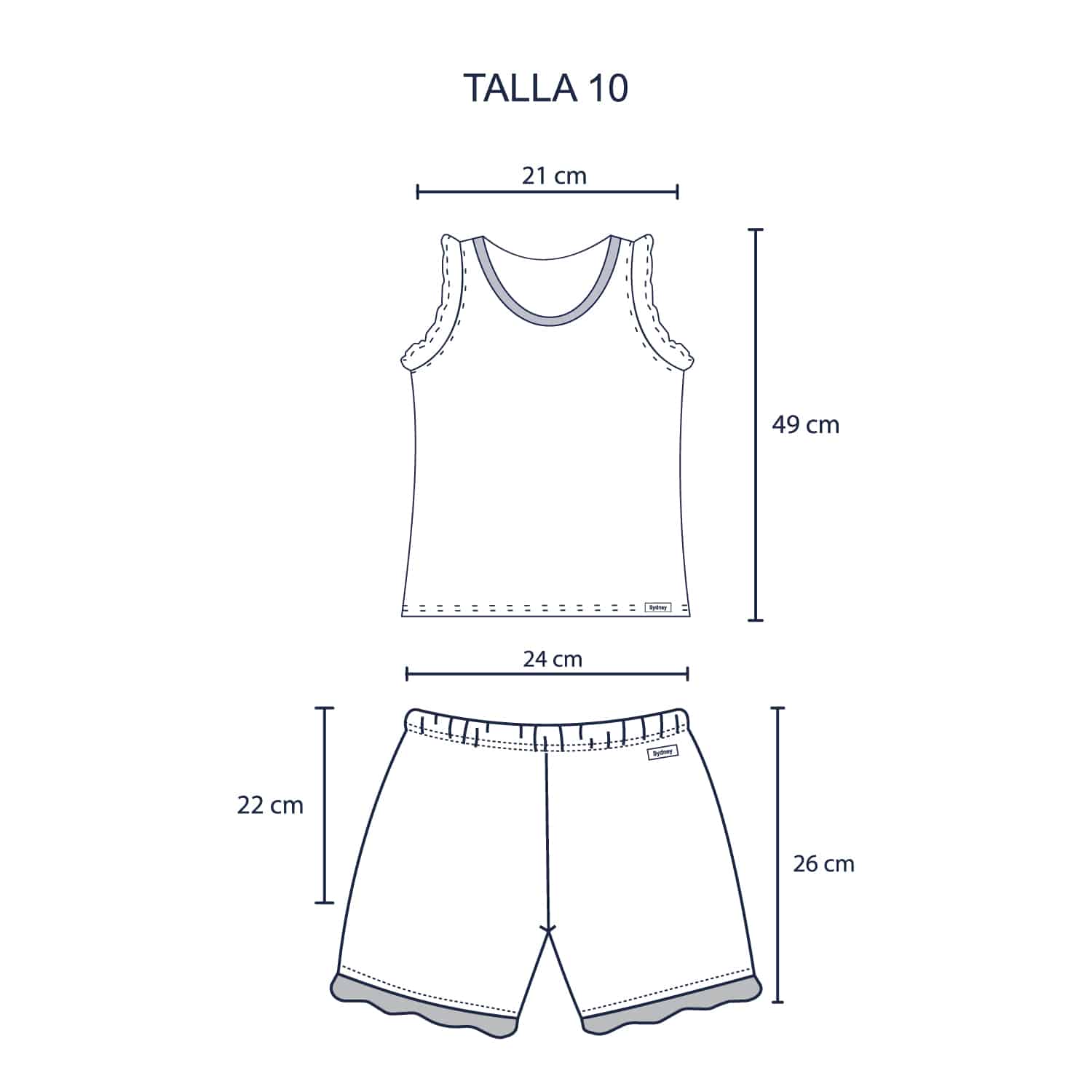 Conjunto de Verano sin Manga para Niñas