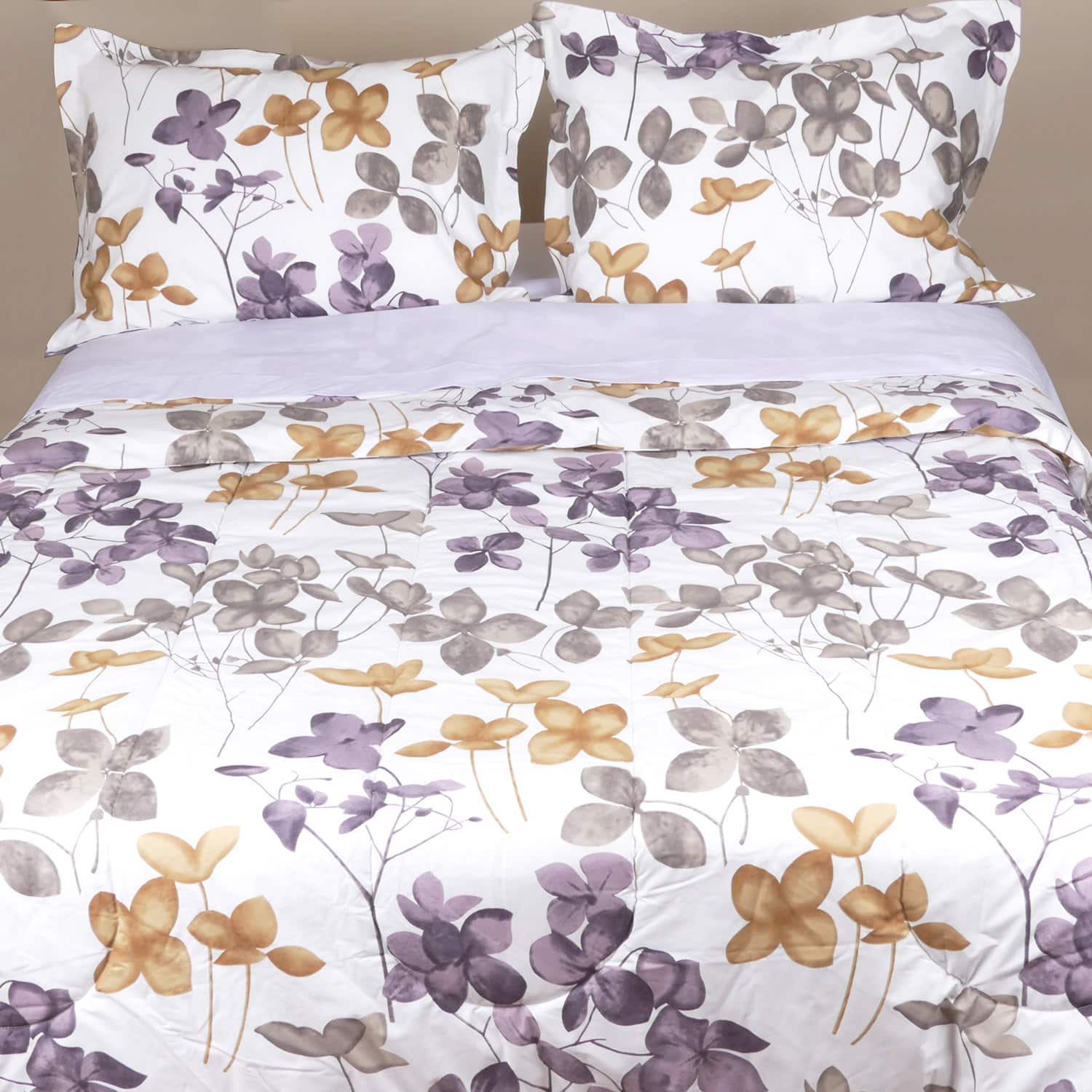 Edredón Antialérgico Flores Beige