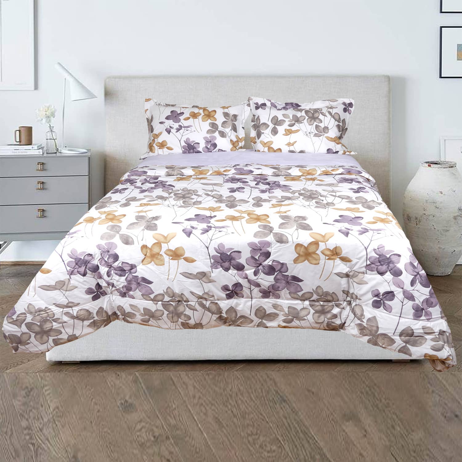 Edredón Antialérgico Flores Beige