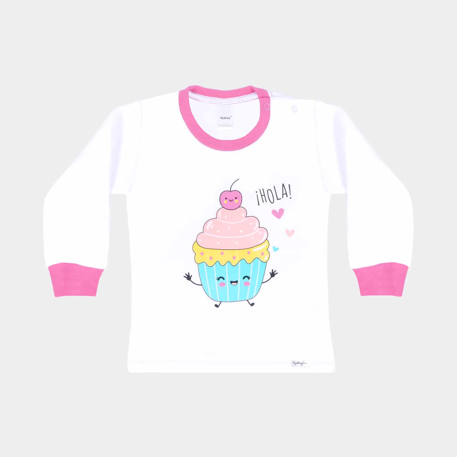 Polo Manga Larga C/Diseño para de Invierno 6-12 Meses