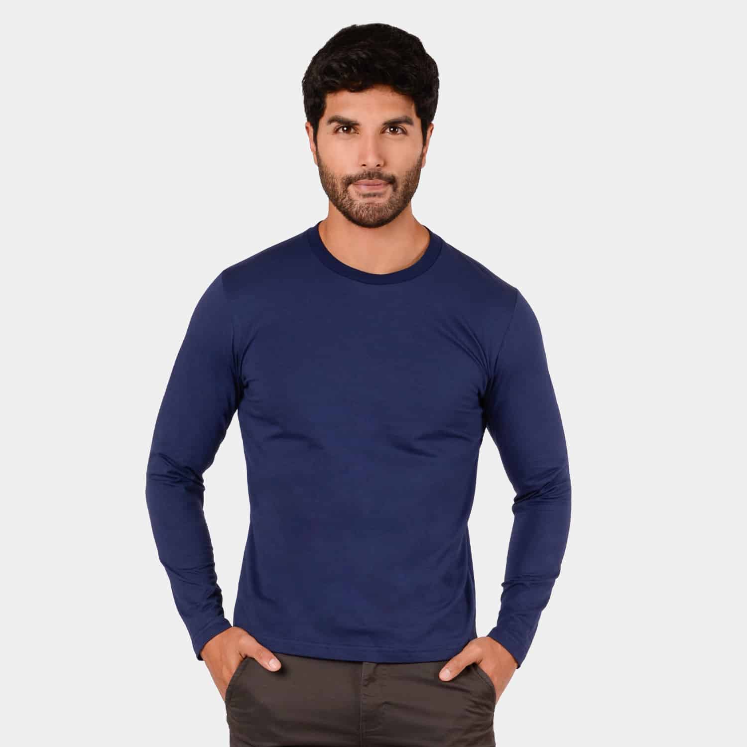 Polo Manga Larga Jeans para Hombre