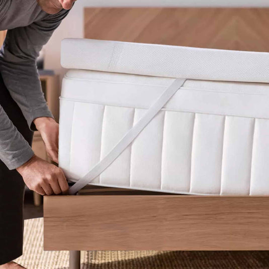 Detalle de topper para colchón cómodo Sydney