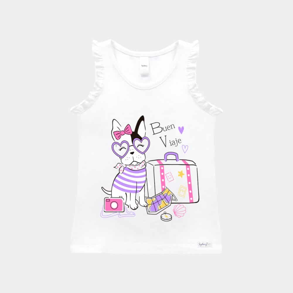 Polo para Niñas con Diseños - L1 Blanco1 8 10 - Sydney