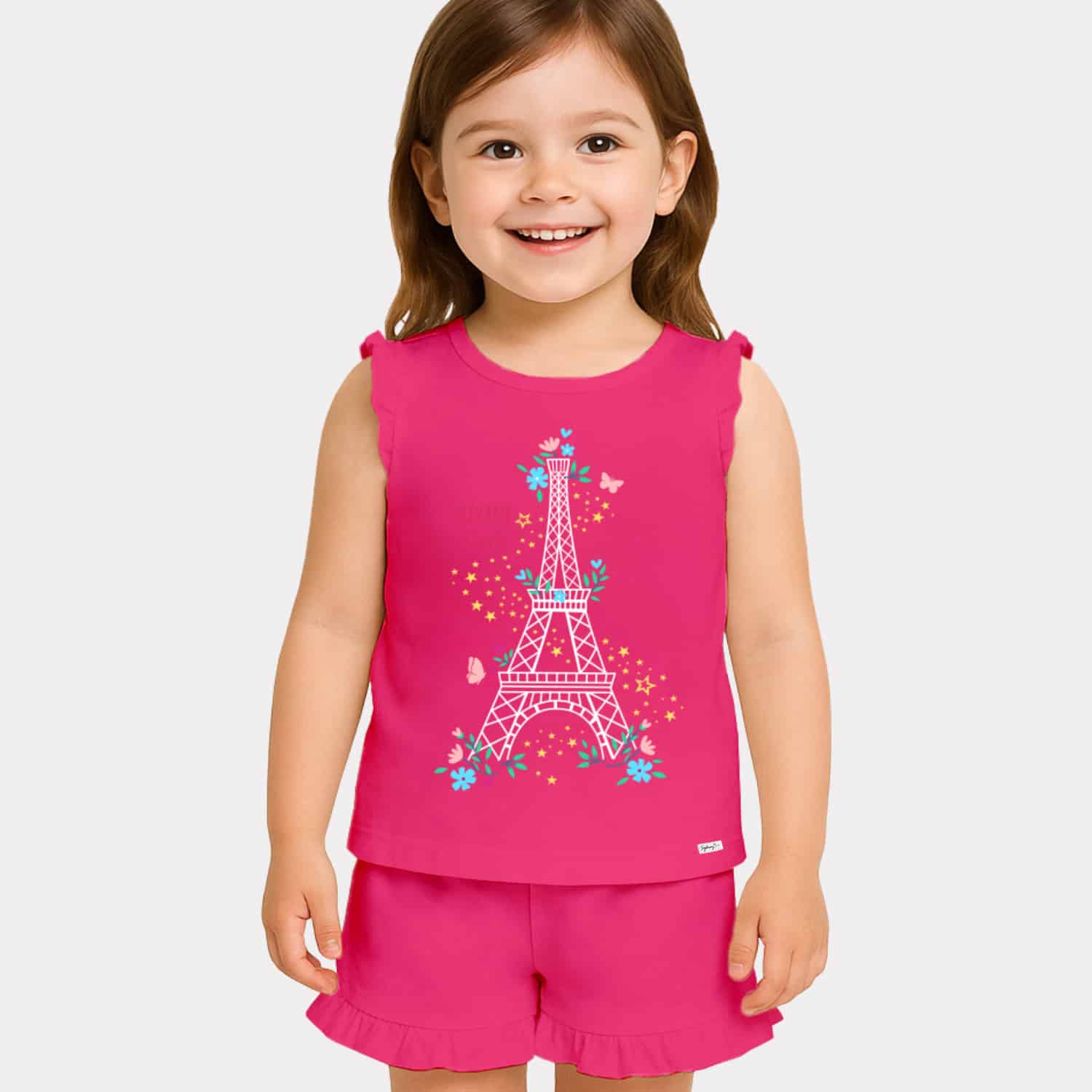 Polo Estampado para Niñas - L1 FUCSIA12 - Sydney