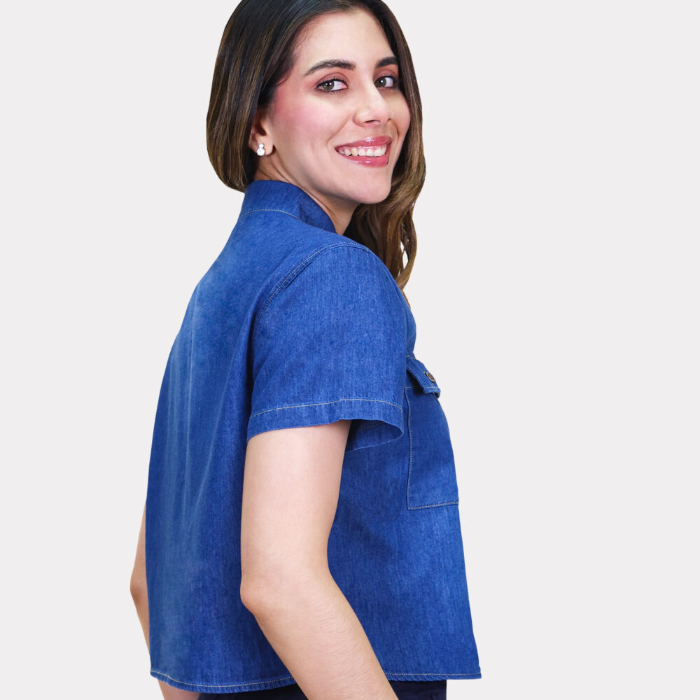 Homepage - AG56 BLUSA CROP DENIM AZUL 1 - Sydney